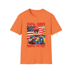 104% Tariff, 1000% Patriot | Unisex Softstyle - Donald Trump Store Online