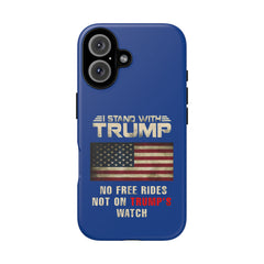 I Stand with Trump Phone Case – Patriotic American Flag - Donald Trump Store Online
