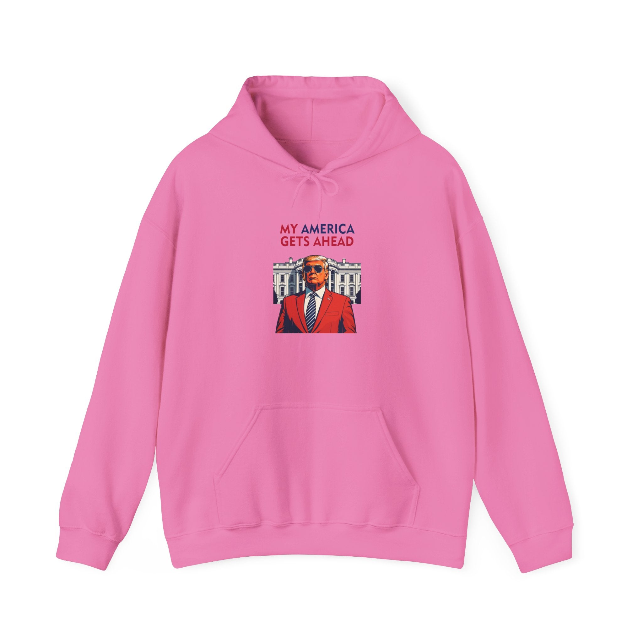 My America Gets Ahead Hoodie - Unisex Heavy Blend™ Sweatshirt for Comfort and Style - Donald Trump Store Online