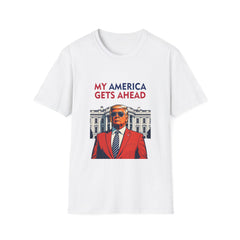 My America Gets Ahead T-Shirt Trump Statement Tee - Donald Trump Store Online