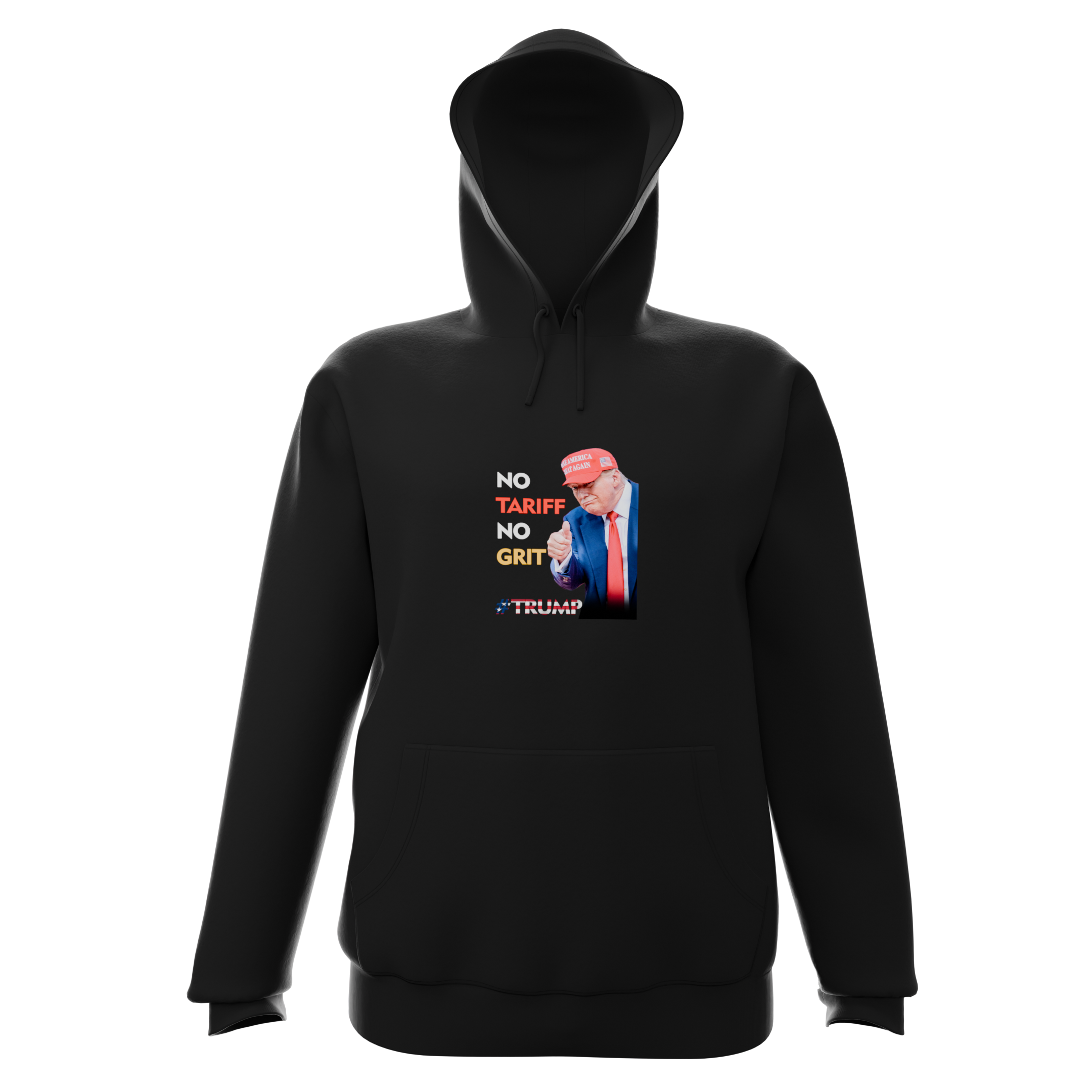 No Tariff No Grit Hoodie – Patriotic Heavy Blend Sweatshirt for Bold Americans - Donald Trump Store Online