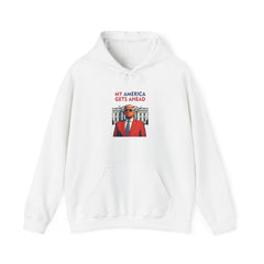 My America Gets Ahead Hoodie - Unisex Heavy Blend™ Sweatshirt for Comfort and Style - Donald Trump Store Online