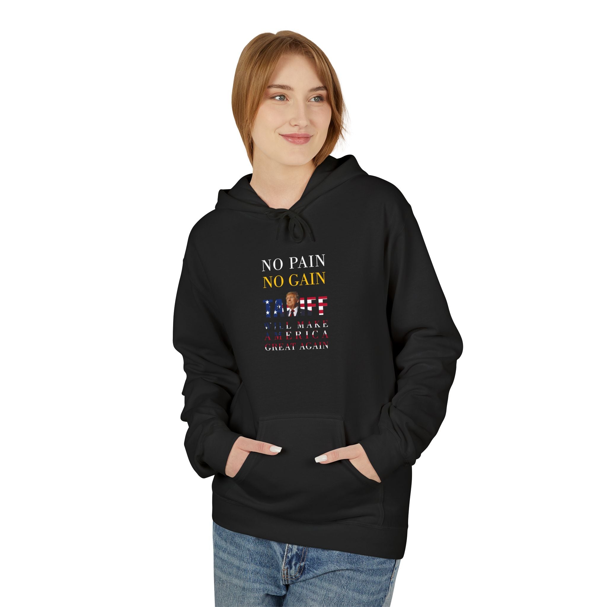 No Pain, No Gain Hoodie - Unisex Soft Fleece - Donald Trump Store Online