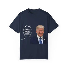Donald Trump Store | Custom Unisex Garment-Dyed Navy T-Shirt - Navy / S - T-Shirt