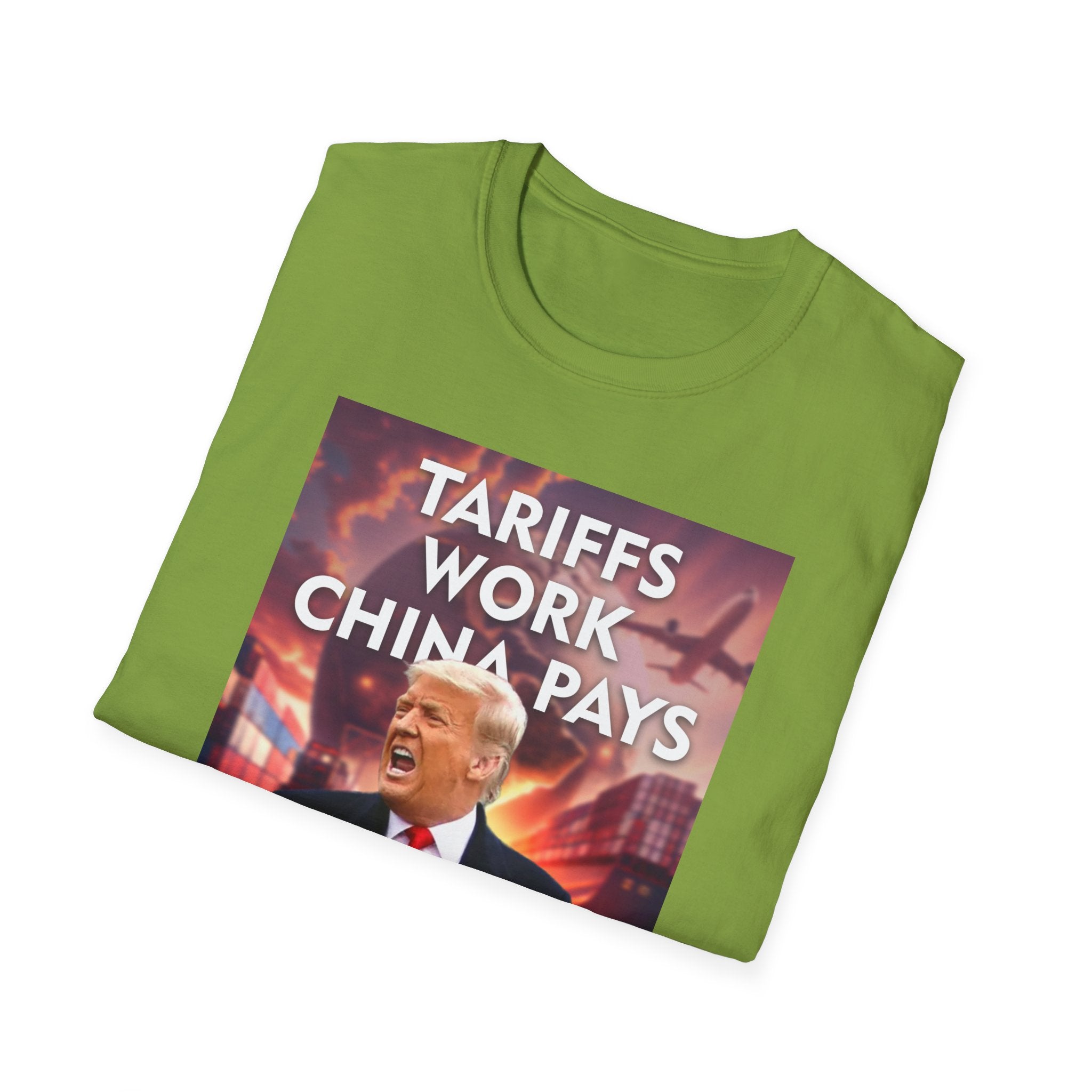 Tariffs Work, China Pays T-Shirt Pro-Trump Unisex America First Tee
