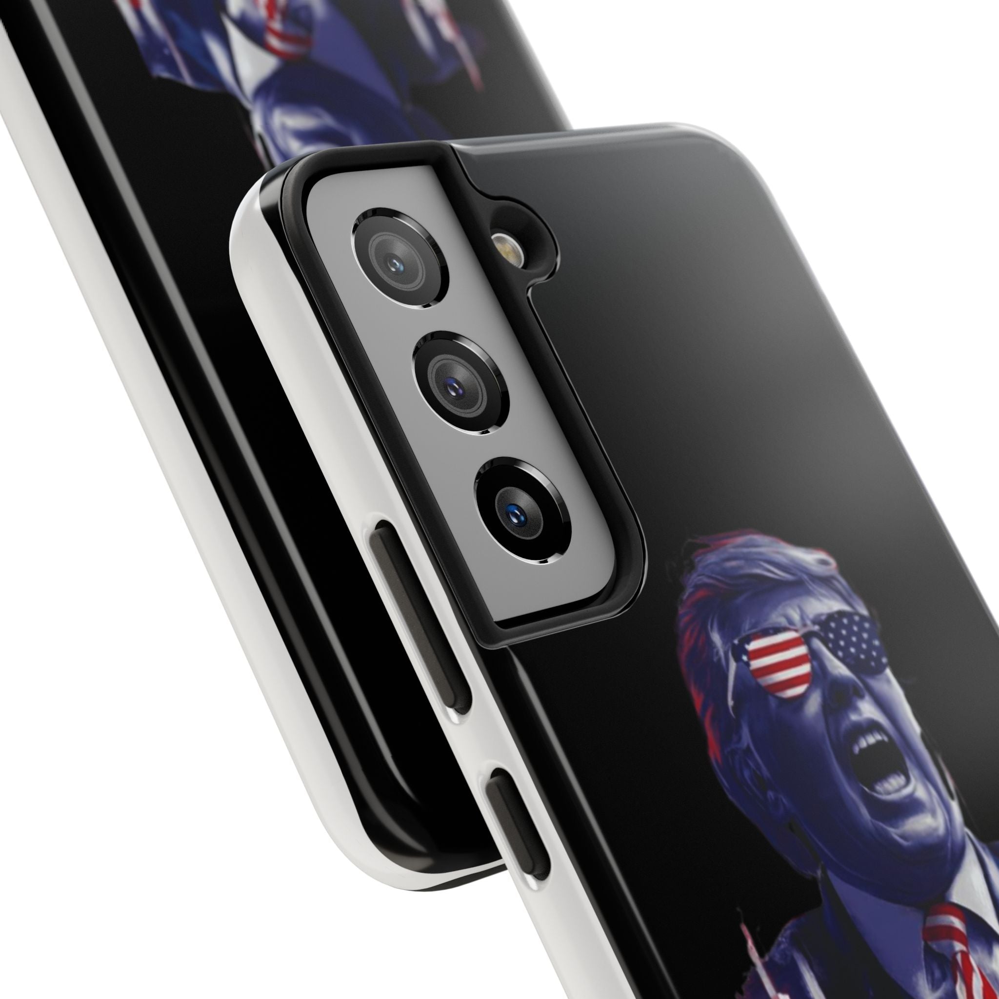 Donald Trump Store’s exclusive black phone case with animated Trump