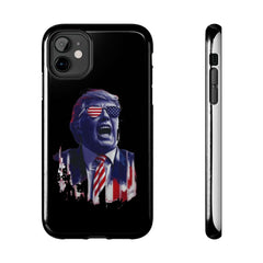 Tough black phone case with animated Donald Trump image from Donald Trump Store