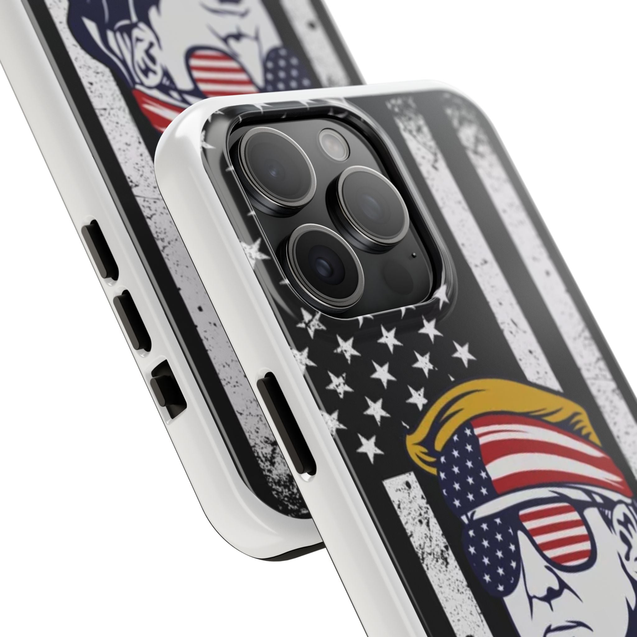 Patriotic Donald Trump phone case offering secure protection, available at Donald Trump Store