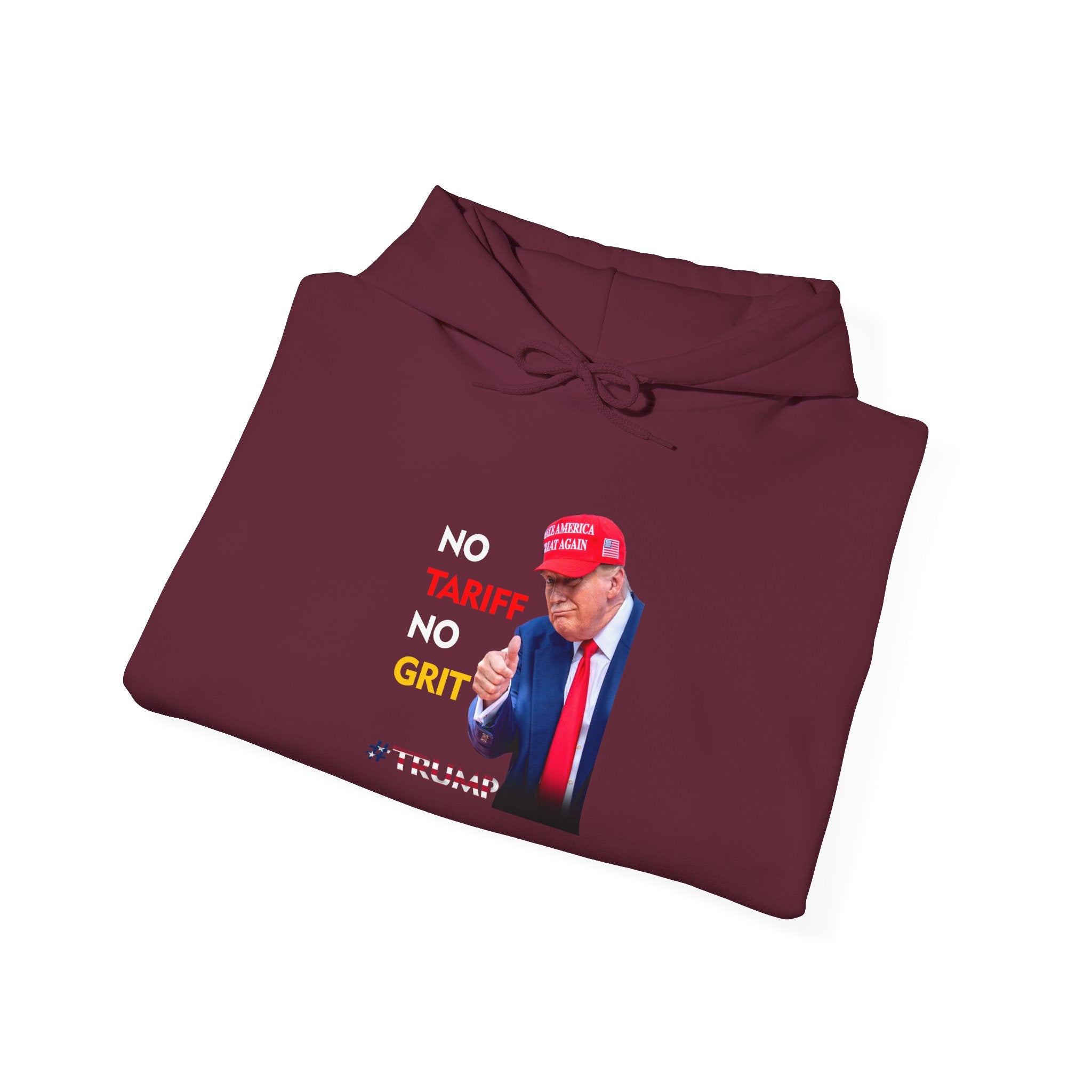 No Tariff No Grit Hoodie – Patriotic Heavy Blend Sweatshirt for Bold Americans - Donald Trump Store Online