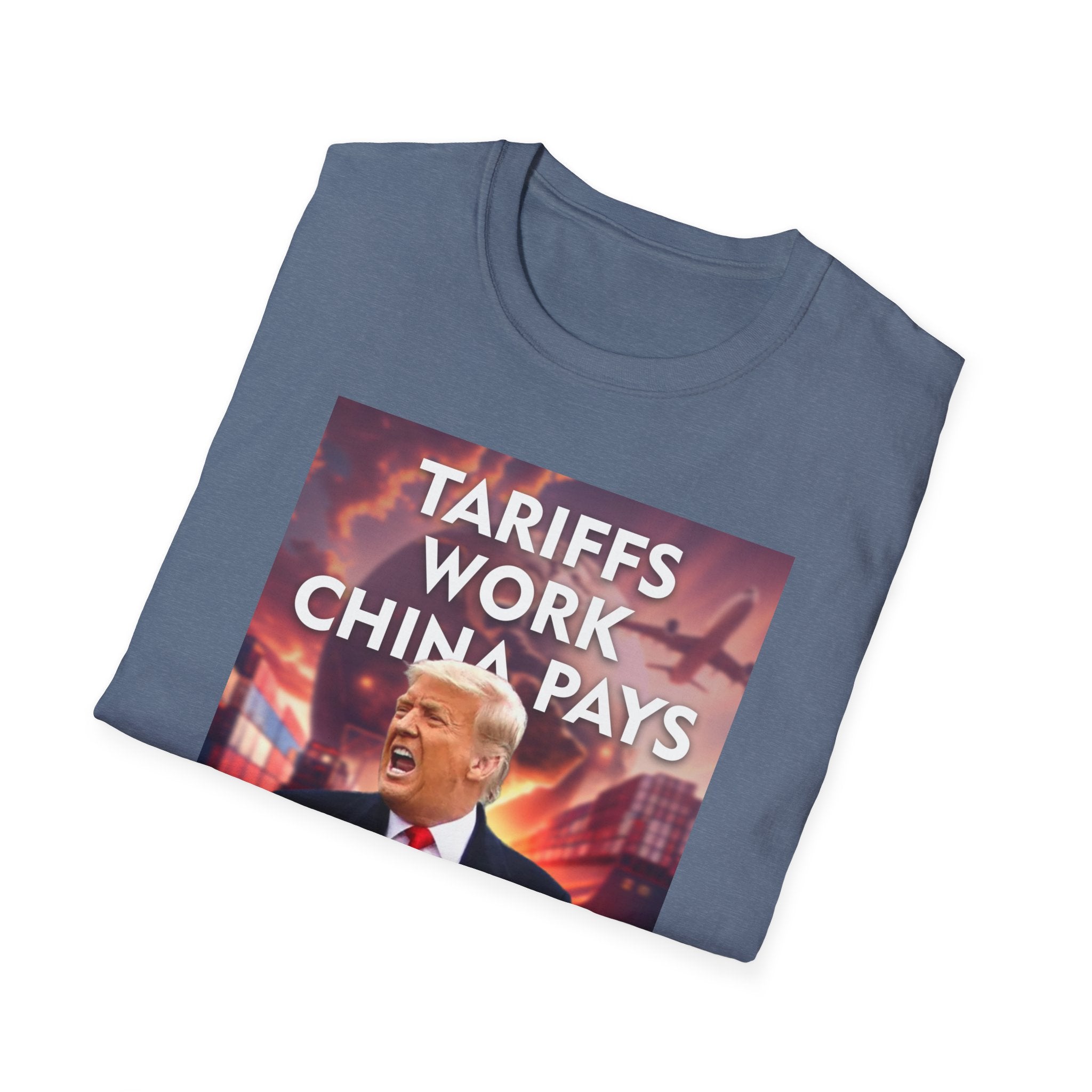 Tariffs Work, China Pays T-Shirt Pro-Trump Unisex America First Tee
