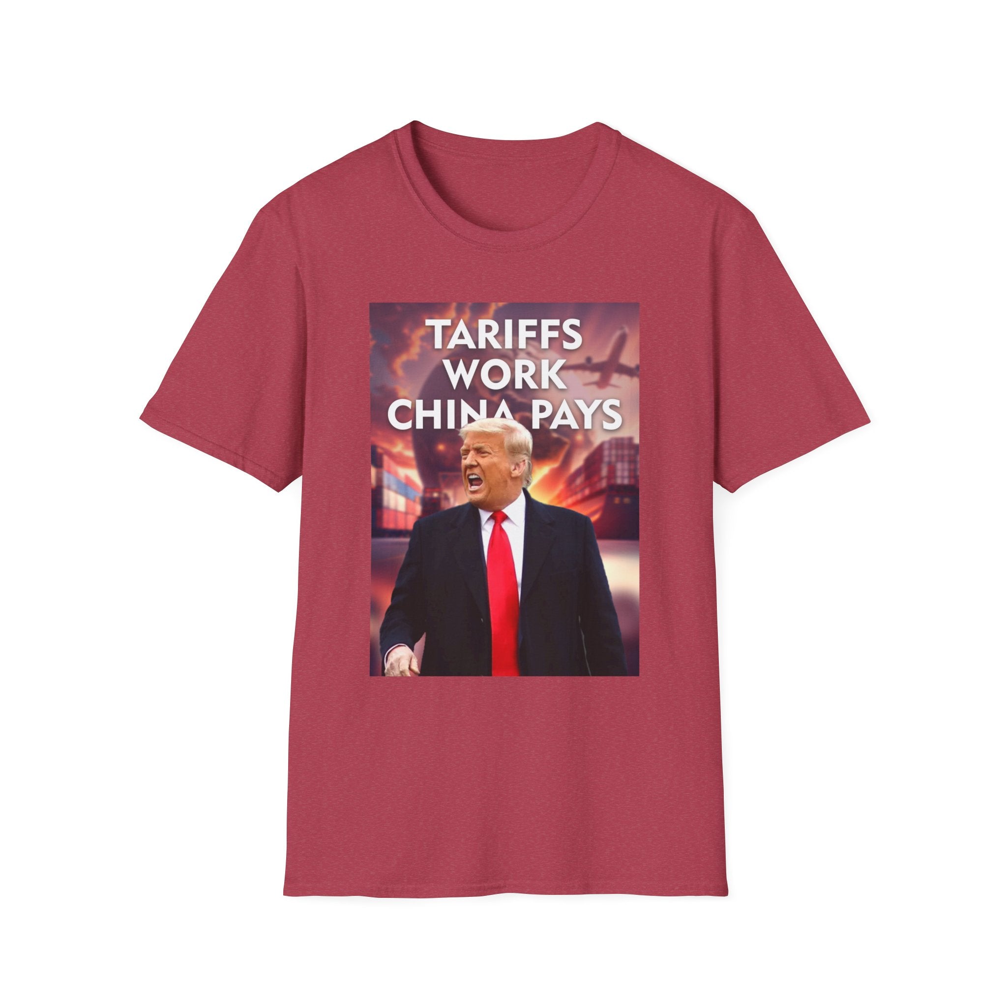 Tariffs Work, China Pays T-Shirt Pro-Trump Unisex America First Tee