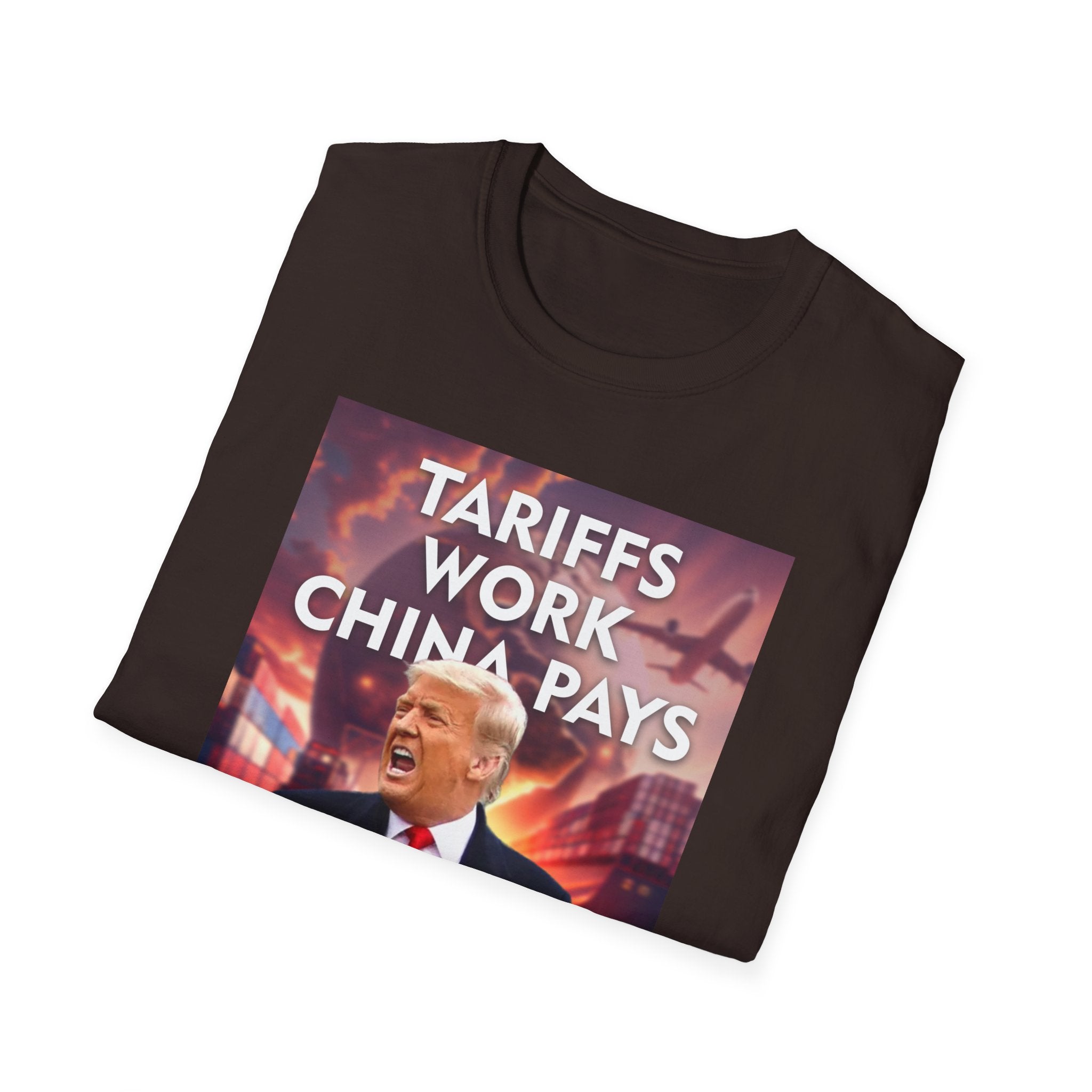Tariffs Work, China Pays T-Shirt Pro-Trump Unisex America First Tee