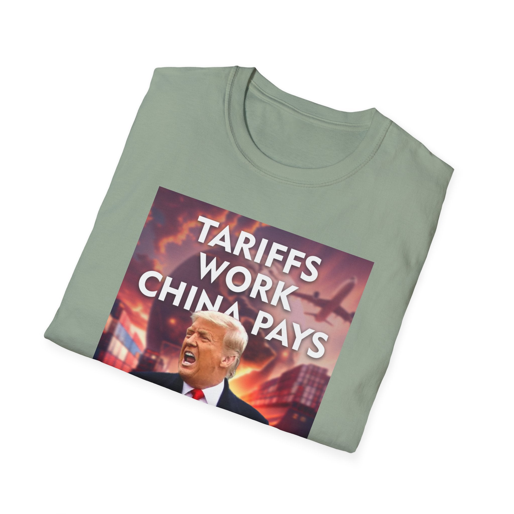 Tariffs Work, China Pays T-Shirt Pro-Trump Unisex America First Tee