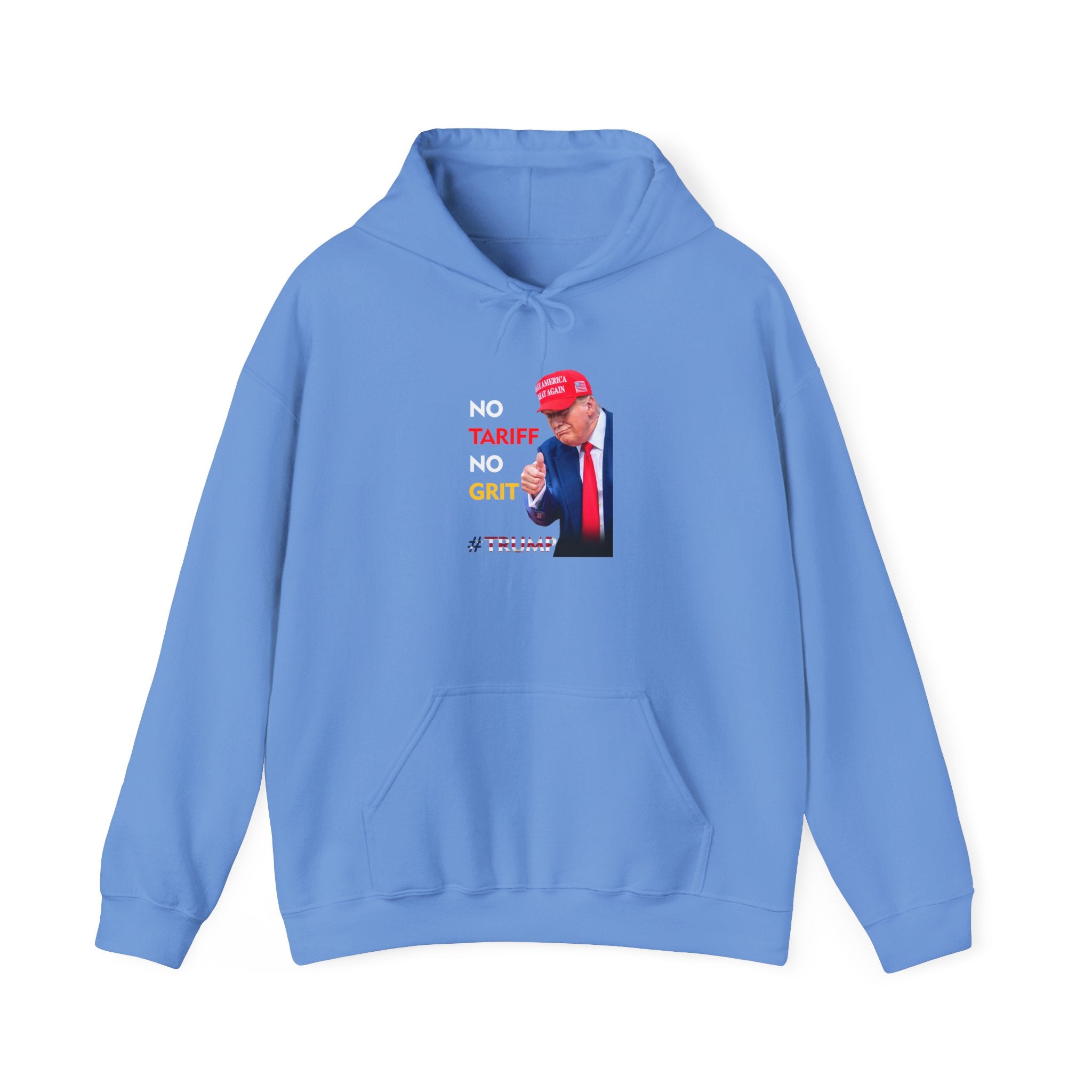 No Tariff No Grit Hoodie – Patriotic Heavy Blend Sweatshirt for Bold Americans - Donald Trump Store Online