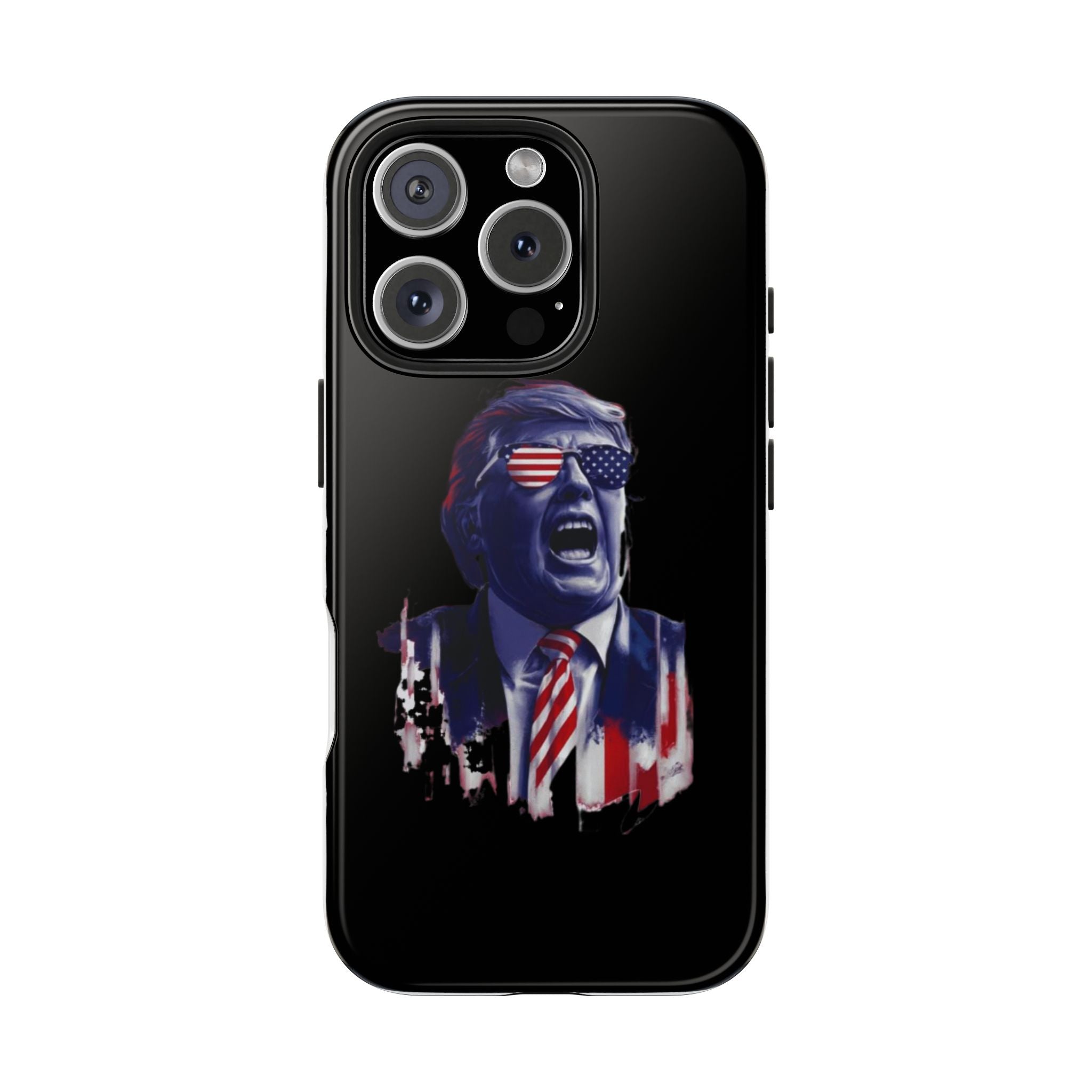 Donald Trump Store phone case featuring animated Trump for patriotic holidays