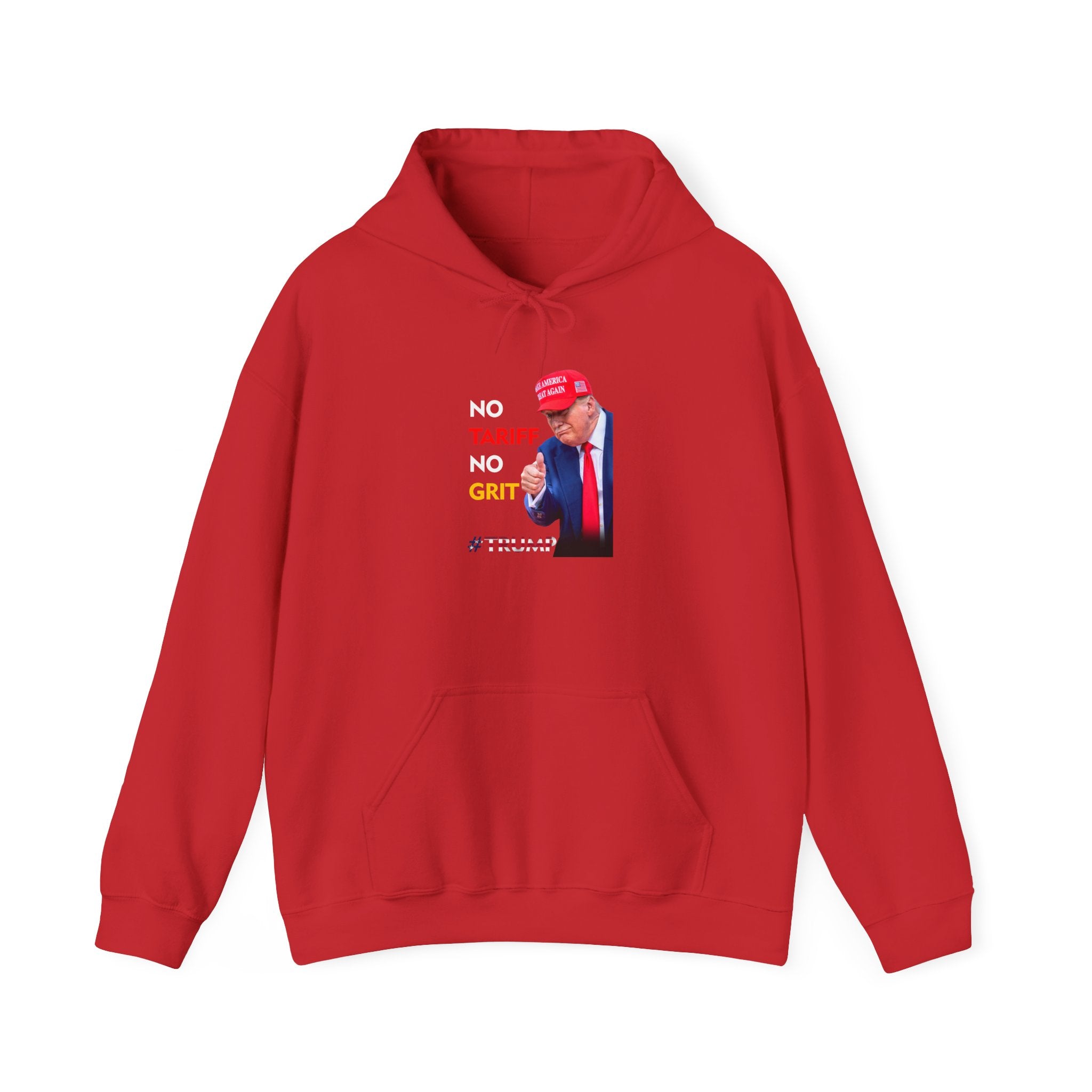 No Tariff No Grit Hoodie – Patriotic Heavy Blend Sweatshirt for Bold Americans - Donald Trump Store Online