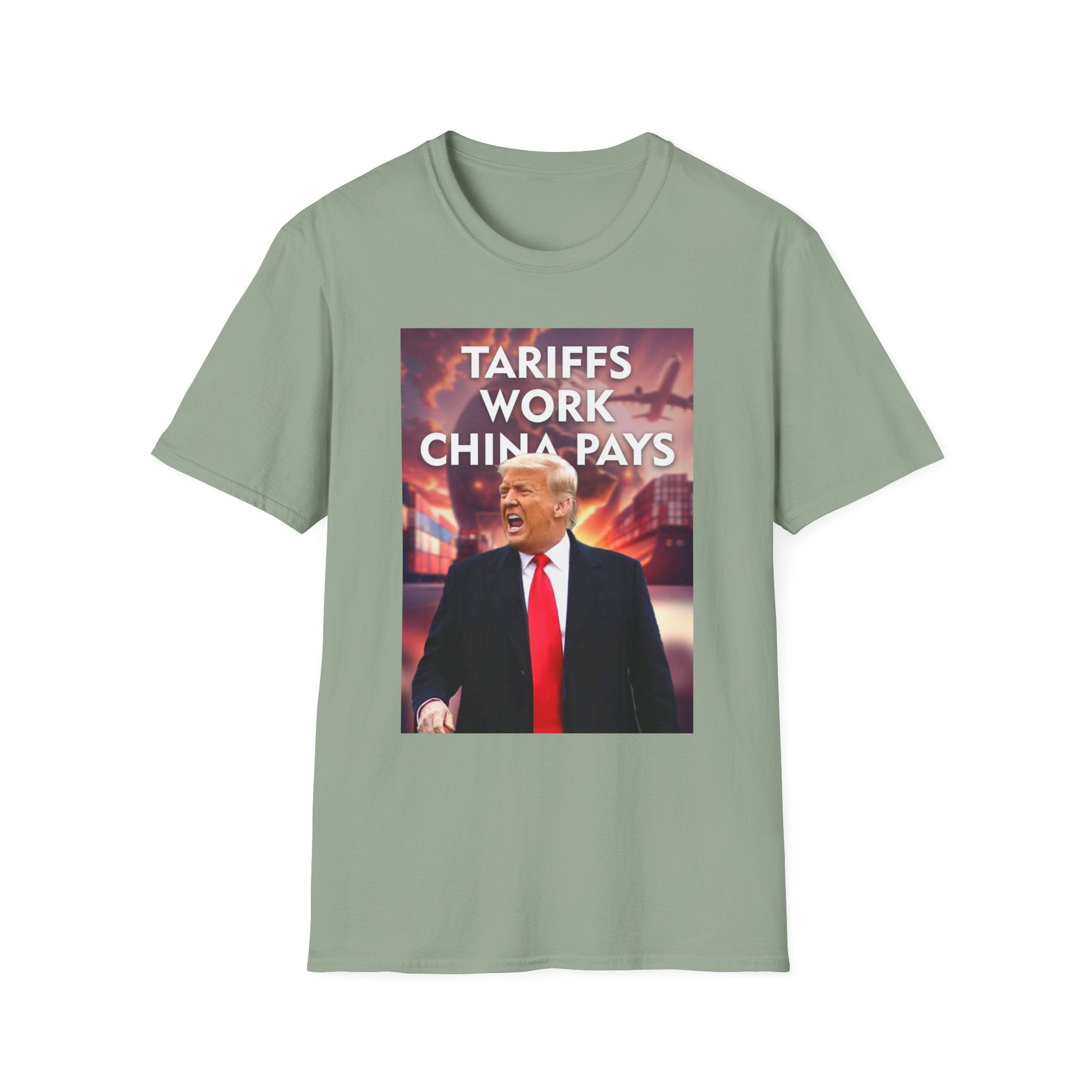 Tariffs Work, China Pays T-Shirt Pro-Trump Unisex America First Tee
