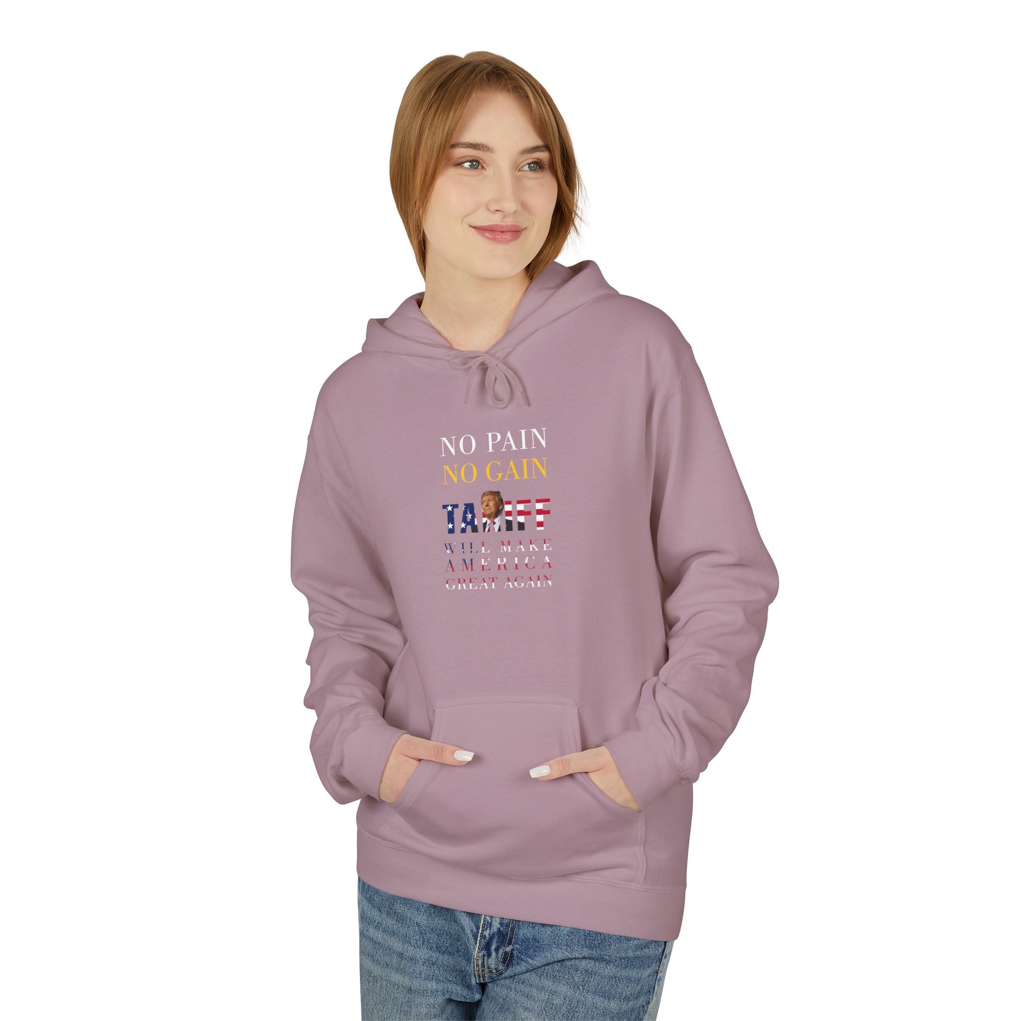 No Pain, No Gain Hoodie - Unisex Soft Fleece - Donald Trump Store Online