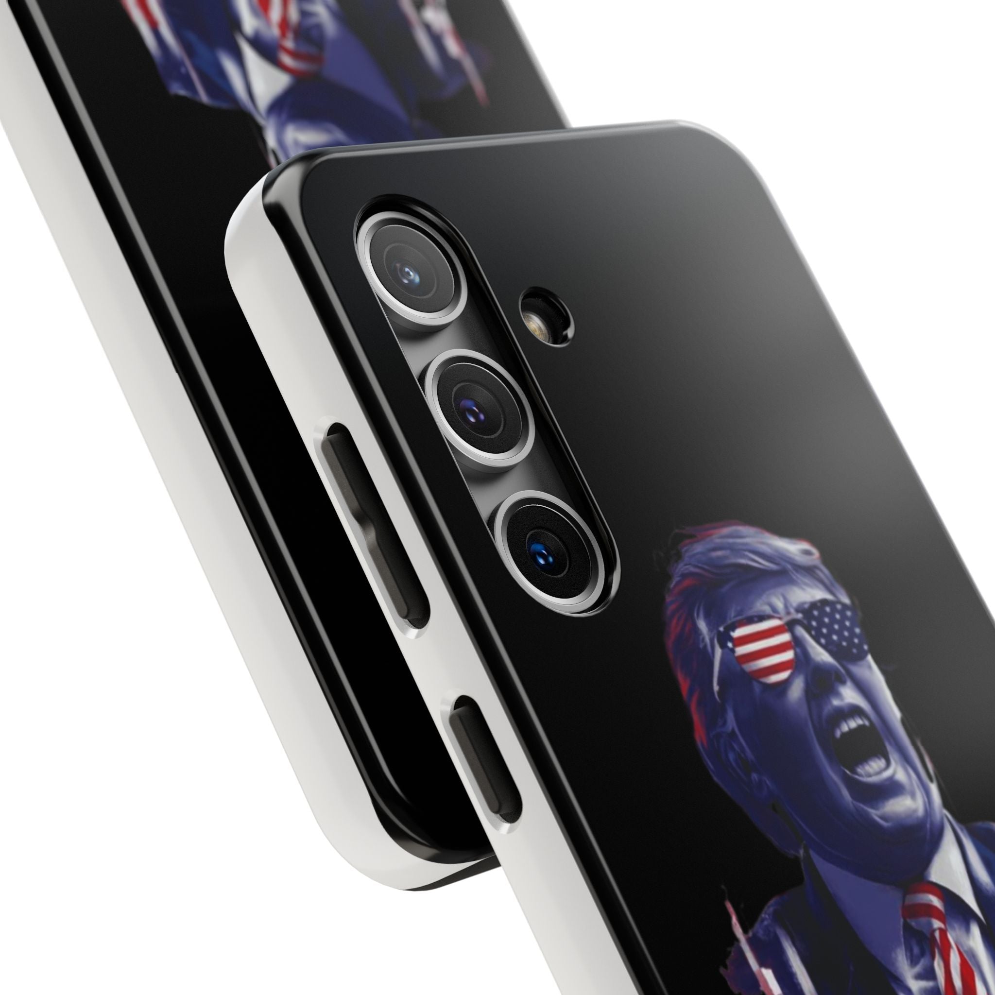 Donald Trump Store’s tough phone case featuring animated Trump design