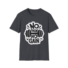 No Pain No Gain Gym T-Shirt | Unisex Softstyle Workout Tee - Donald Trump Store Online