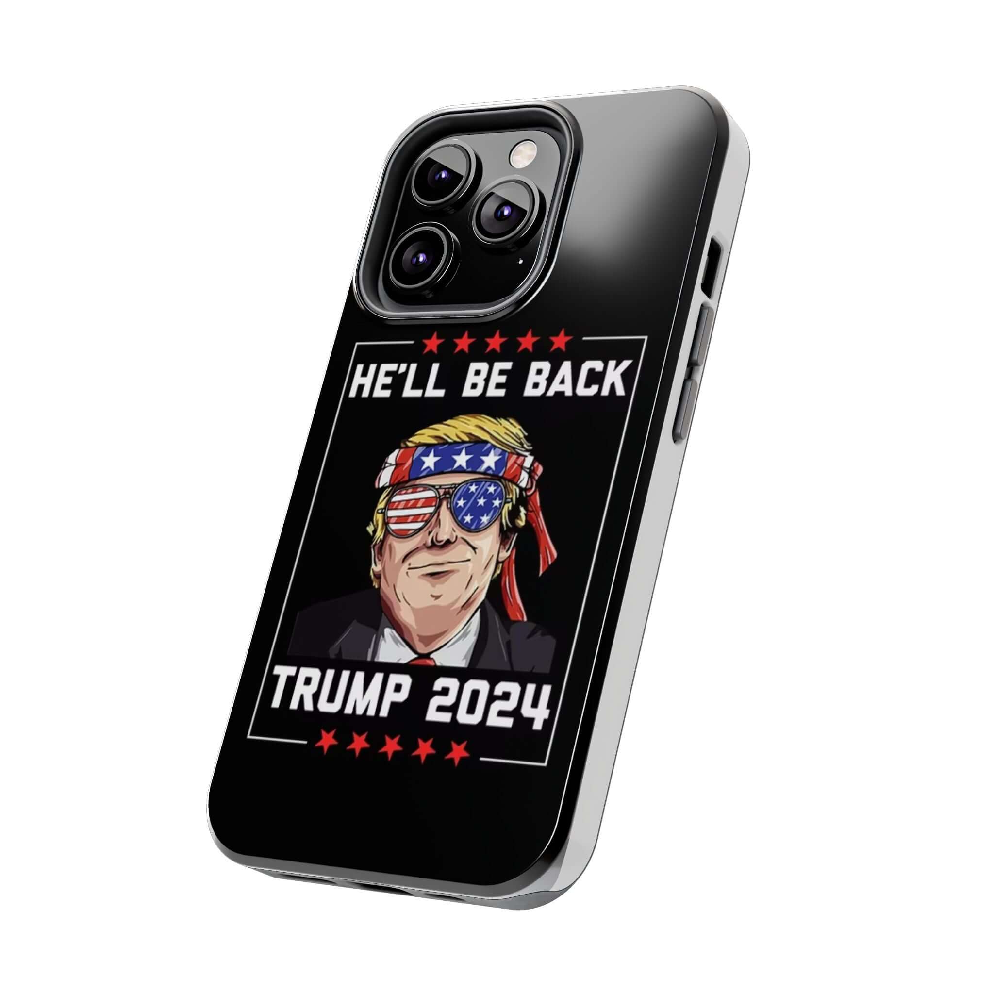 Patriotic Trump 2024 phone case from Donald Trump Store in black design