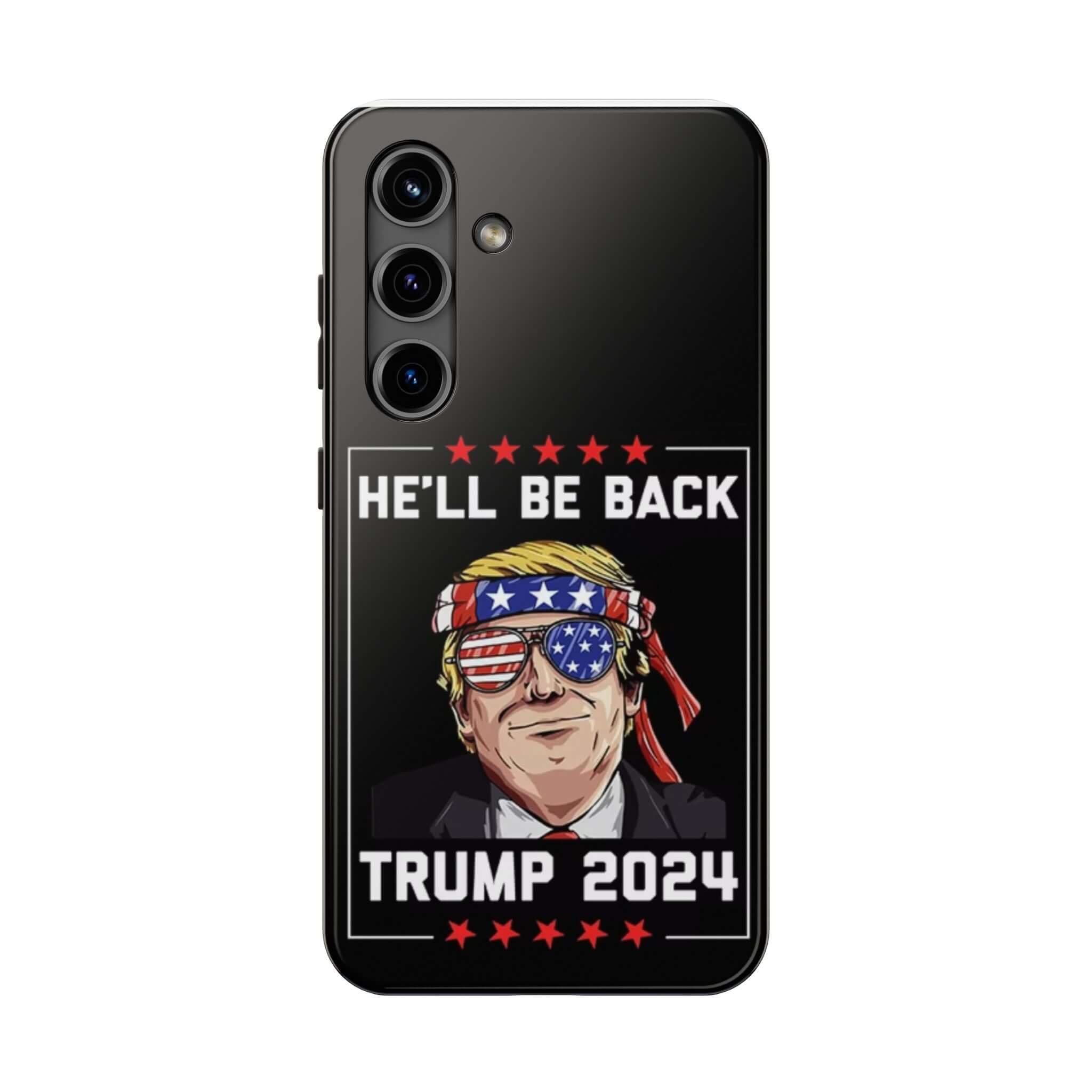 Donald Trump Store exclusive black phone case with 'Trump 2024' print