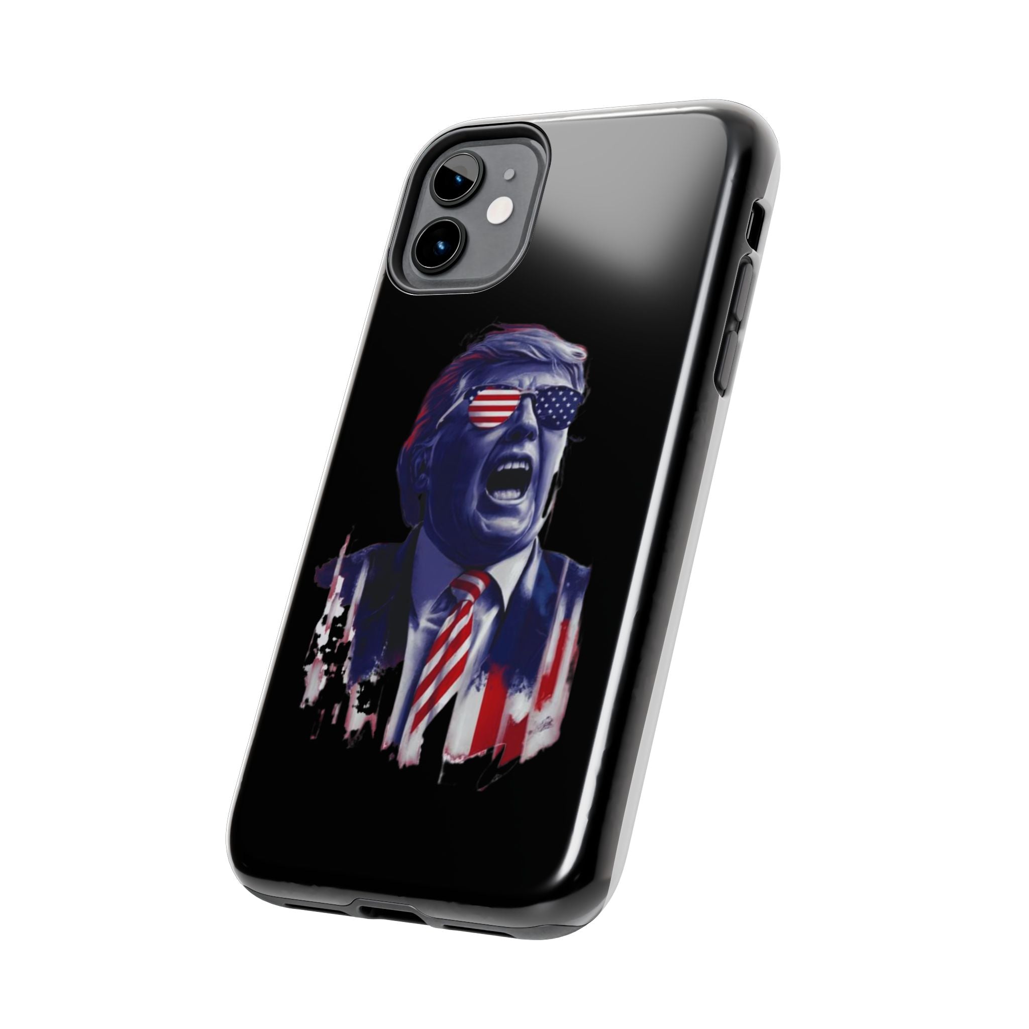 Donald Trump Store black case with animated Trump, ideal for supporters