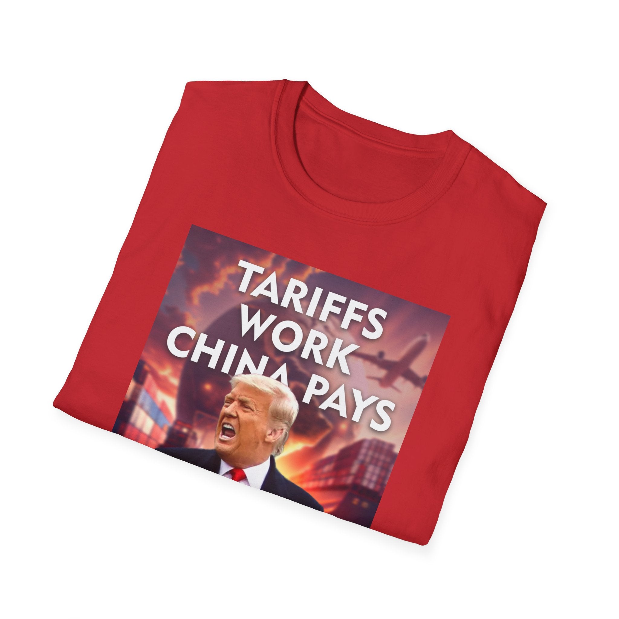 Tariffs Work, China Pays T-Shirt Pro-Trump Unisex America First Tee