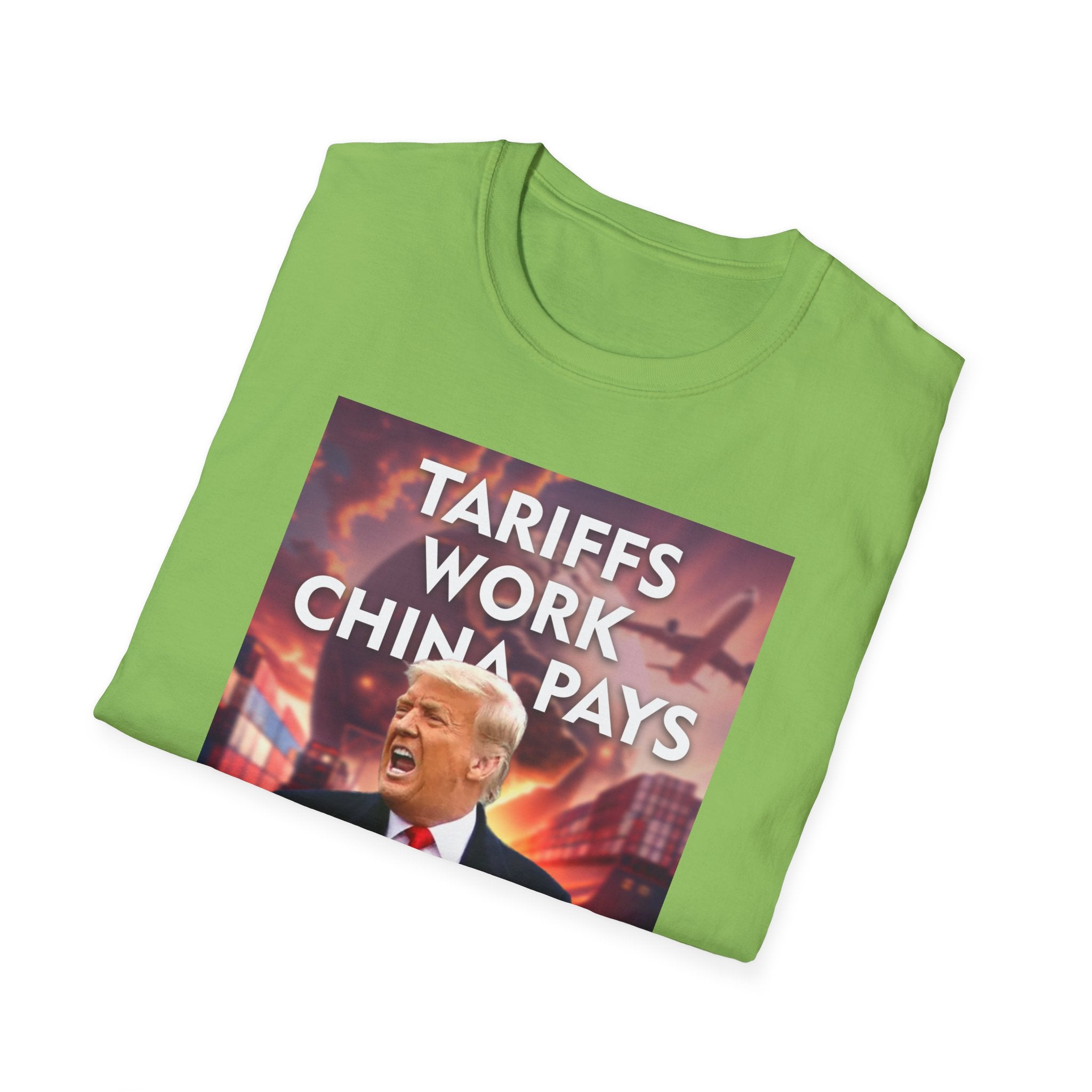 Tariffs Work, China Pays T-Shirt Pro-Trump Unisex America First Tee