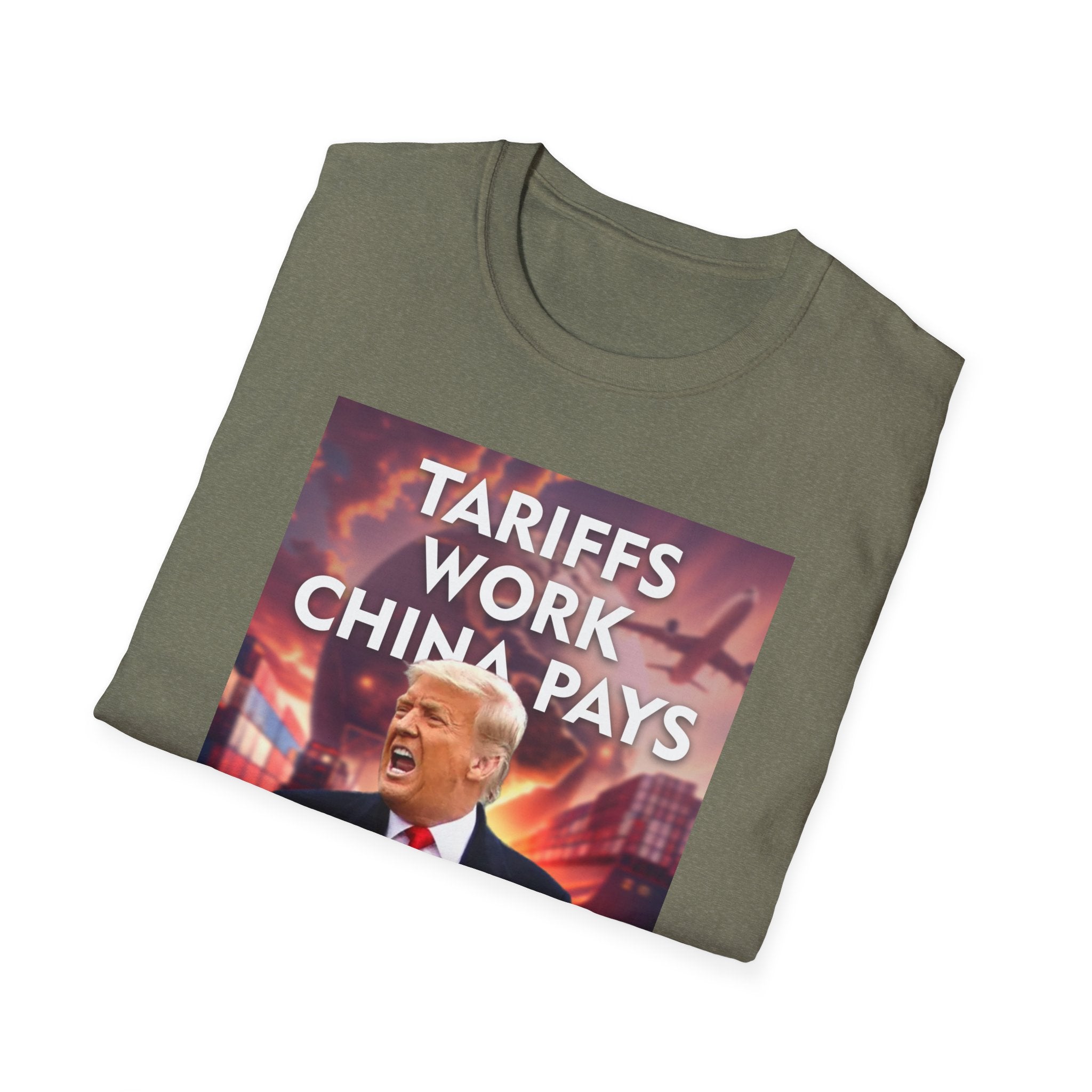 Tariffs Work, China Pays T-Shirt Pro-Trump Unisex America First Tee