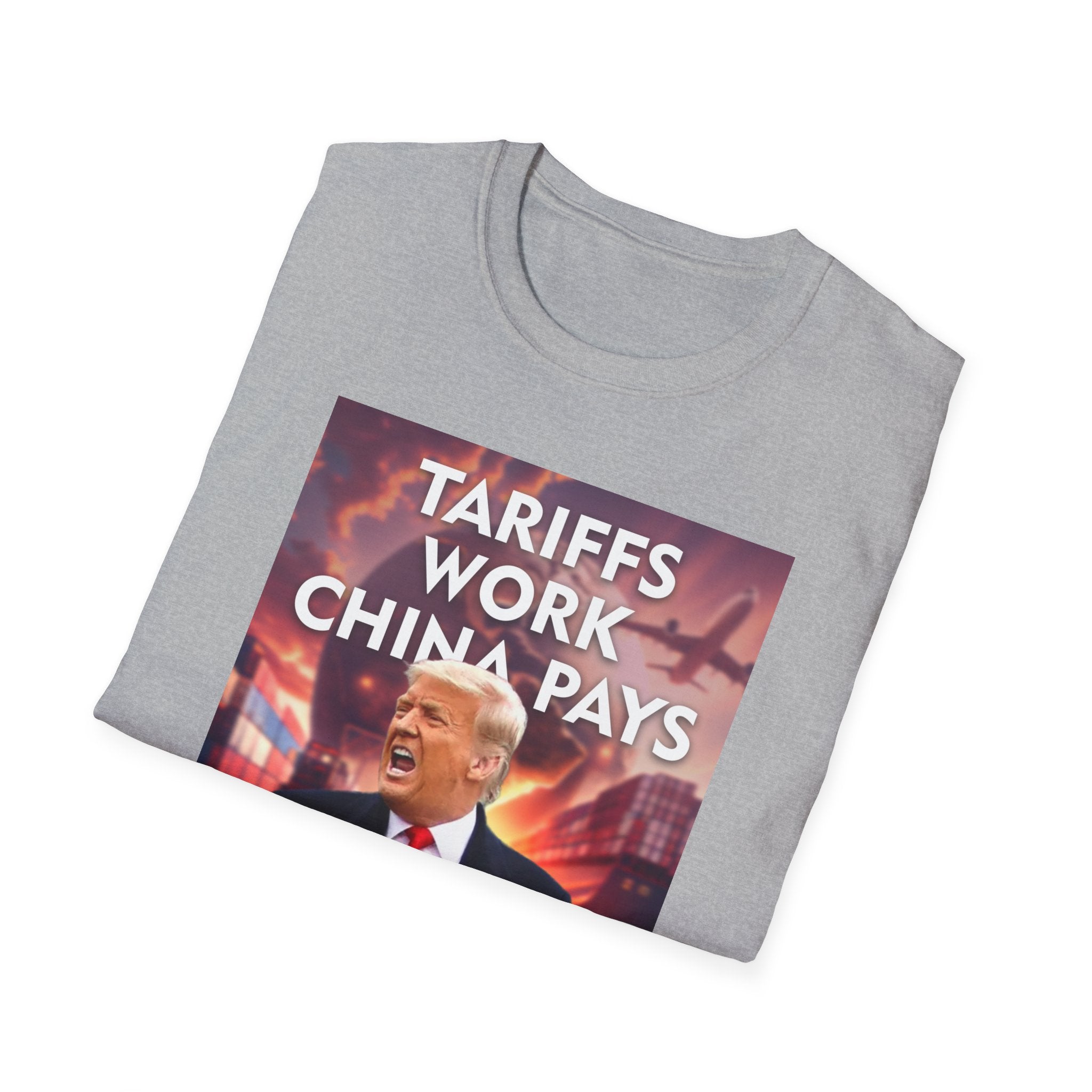 Tariffs Work, China Pays T-Shirt Pro-Trump Unisex America First Tee