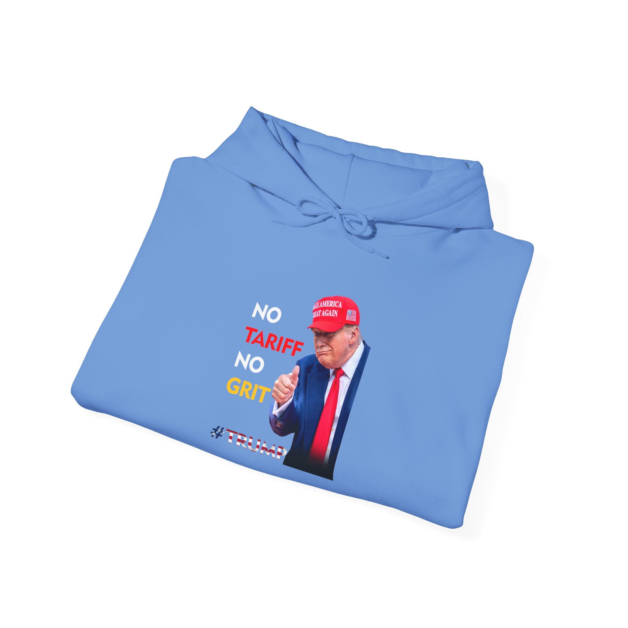 No Tariff No Grit Hoodie – Patriotic Heavy Blend Sweatshirt for Bold Americans - Donald Trump Store Online