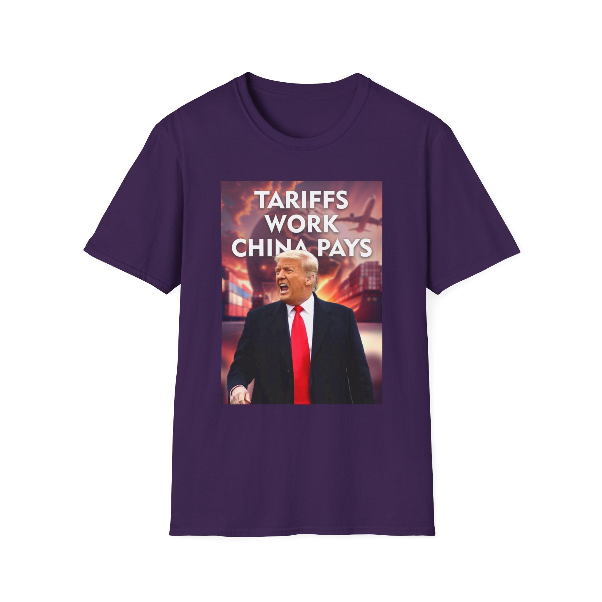 Tariffs Work, China Pays T-Shirt Pro-Trump Unisex America First Tee