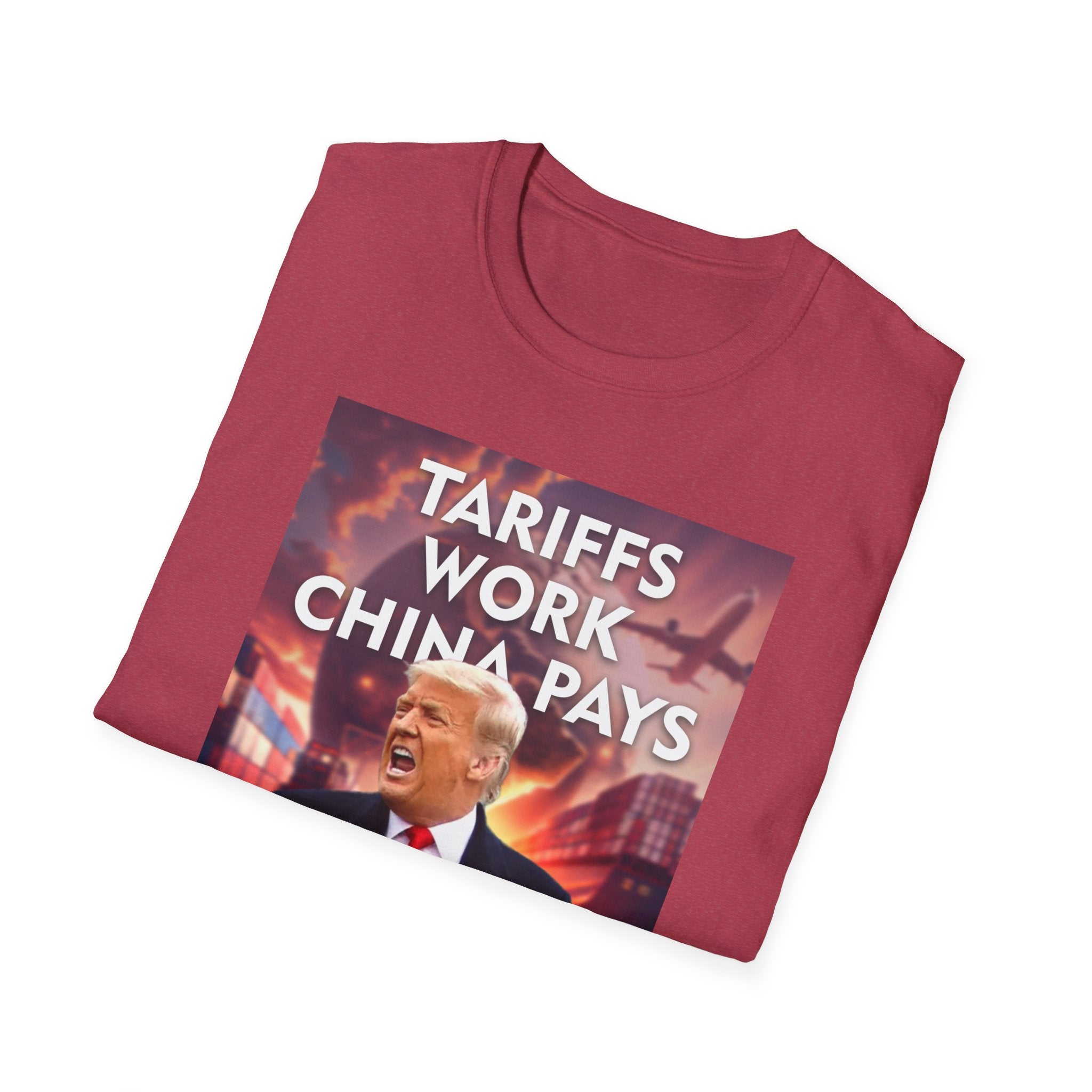 Tariffs Work, China Pays T-Shirt Pro-Trump Unisex America First Tee