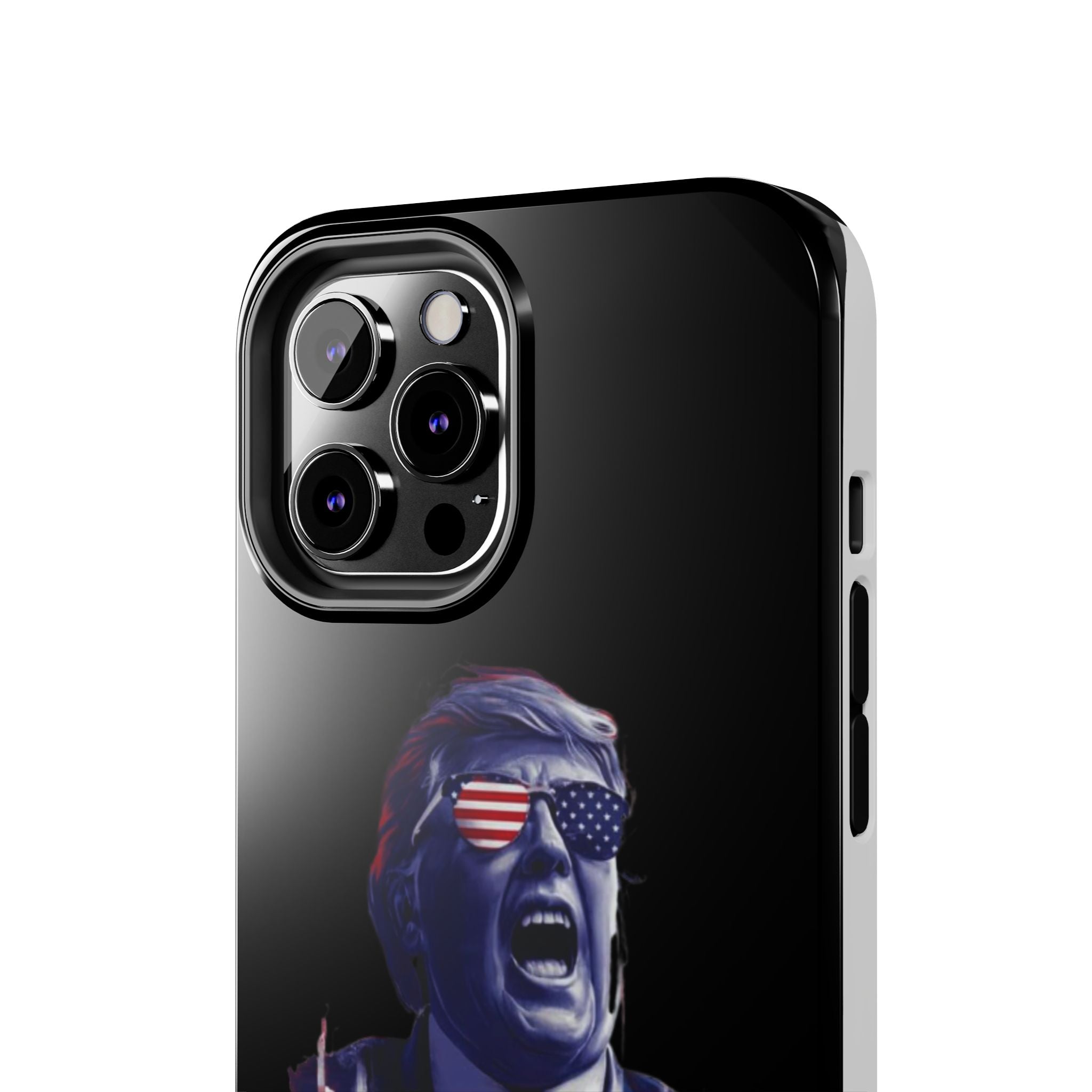 Tough animated Trump phone case, available at Donald Trump Store