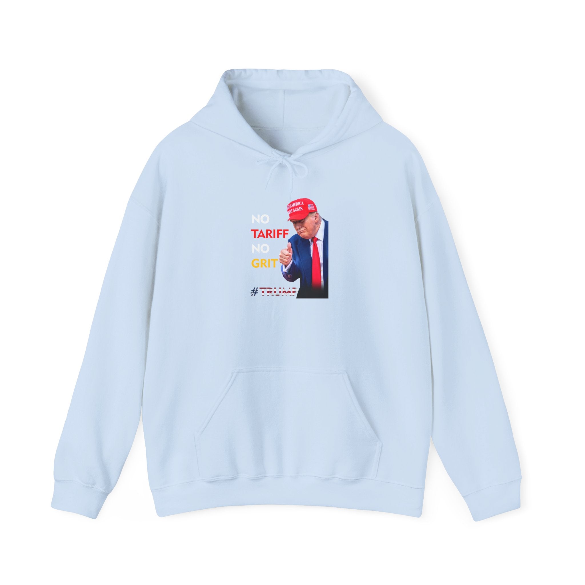 No Tariff No Grit Hoodie – Patriotic Heavy Blend Sweatshirt for Bold Americans - Donald Trump Store Online
