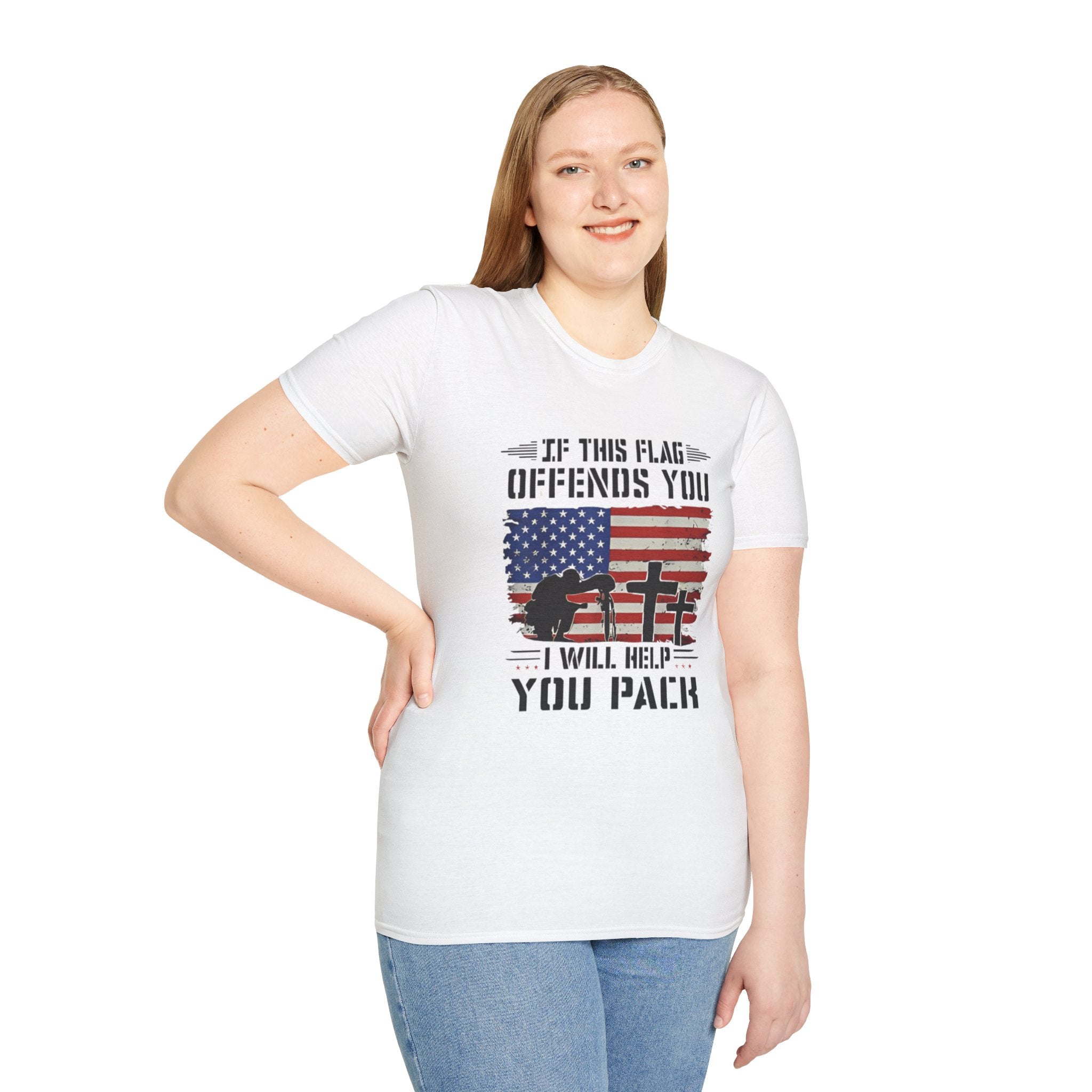 If This Flag Offends You I'll Help You Pack Veterans trump shirts