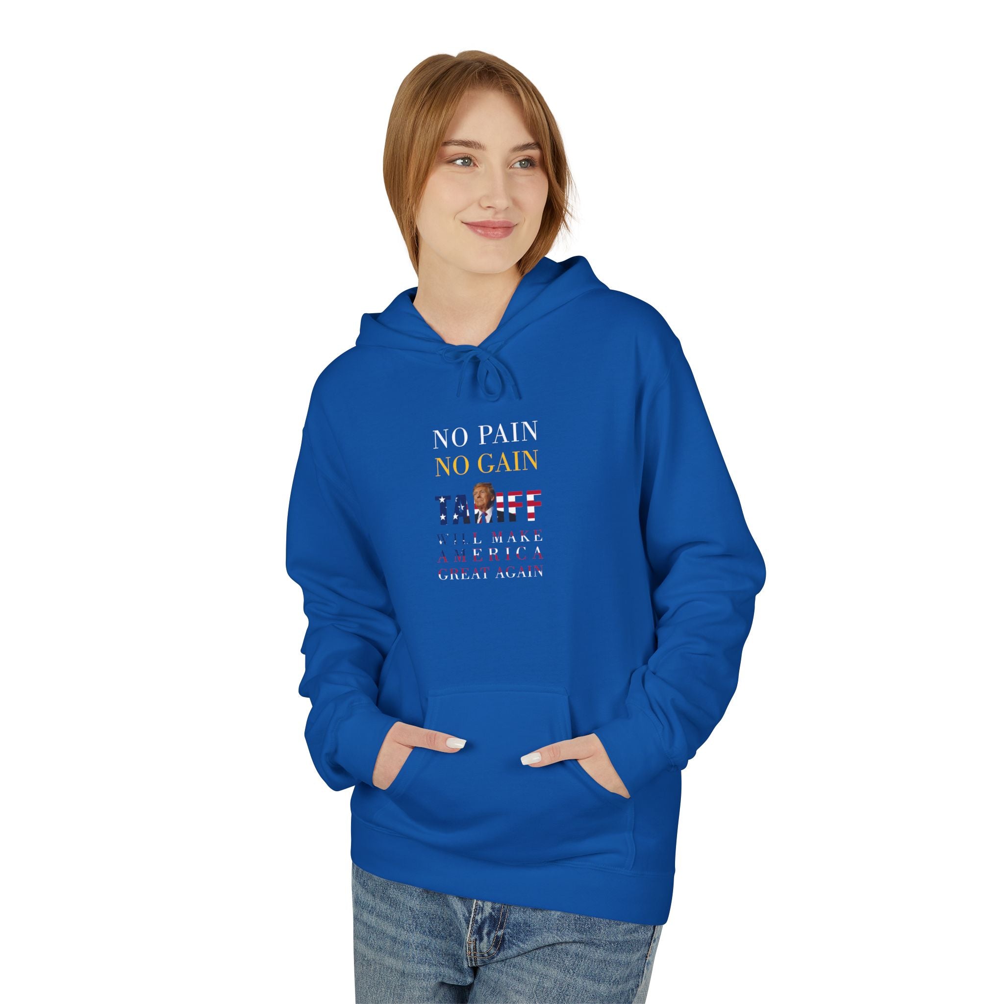 No Pain, No Gain Hoodie - Unisex Soft Fleece - Donald Trump Store Online
