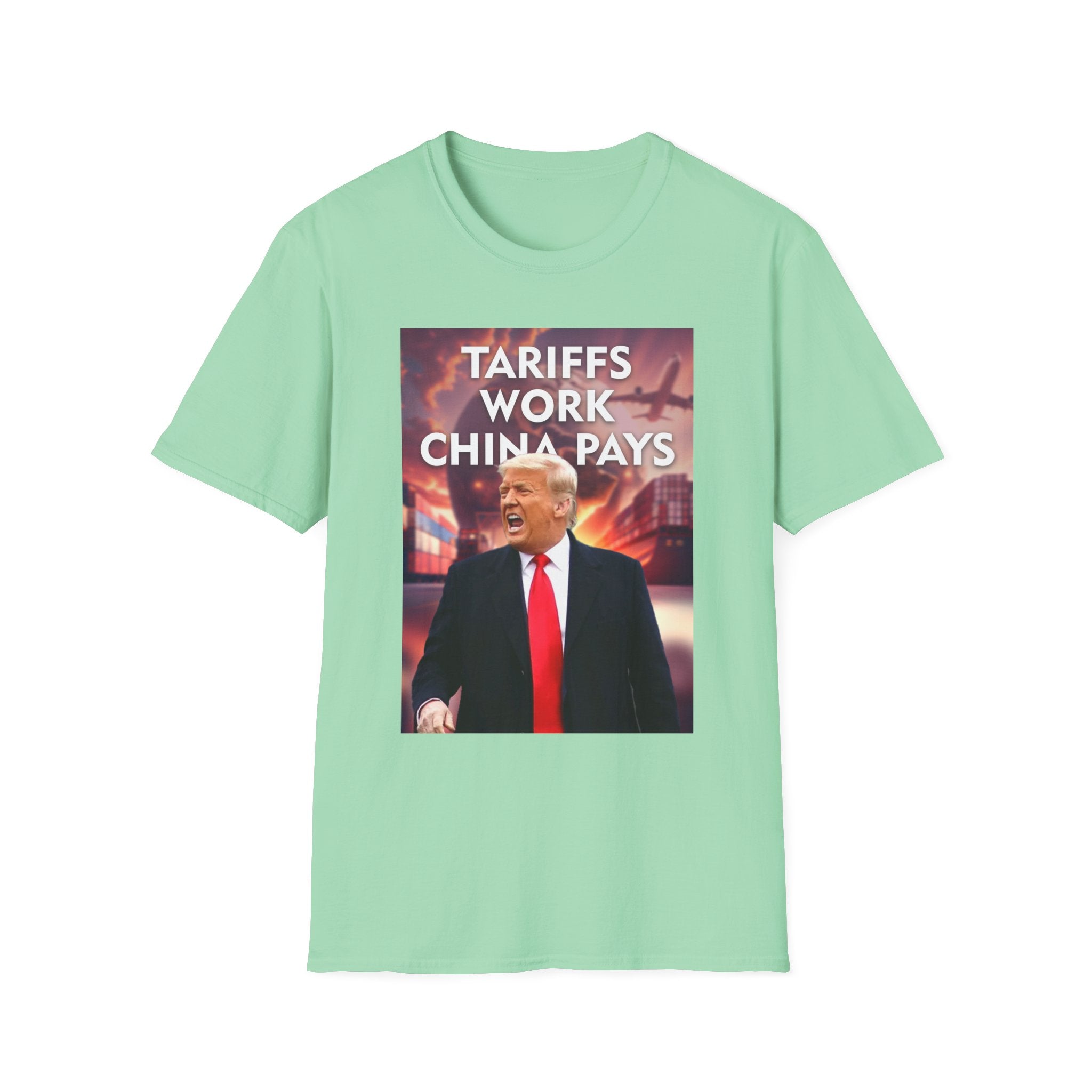 Tariffs Work, China Pays T-Shirt Pro-Trump Unisex America First Tee