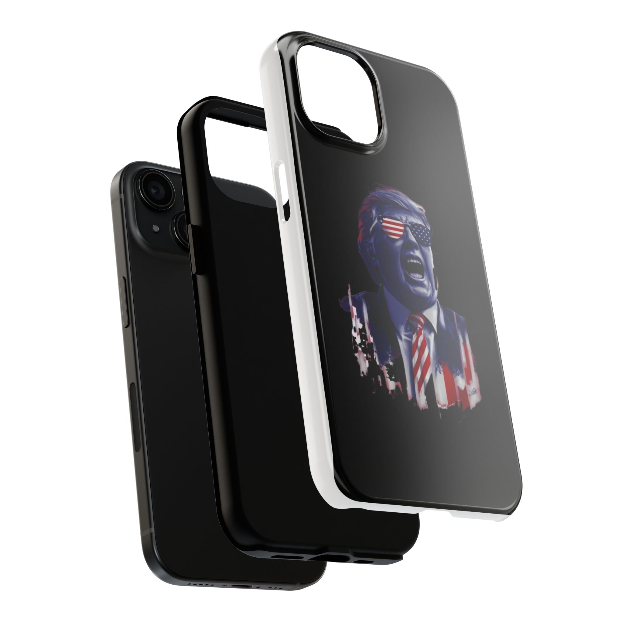 Patriotic animated Trump case at Donald Trump Store