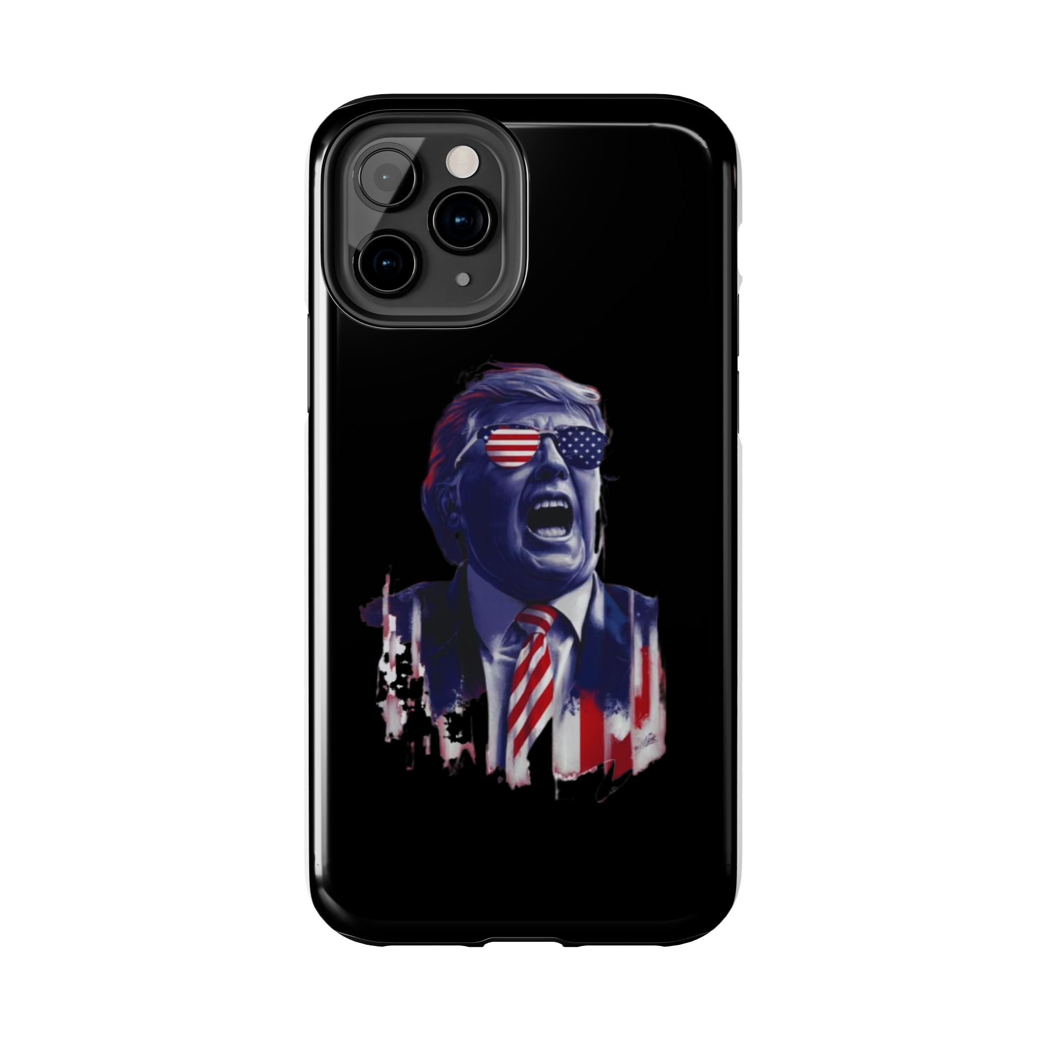 Support Trump with Donald Trump Store's animated black phone case 