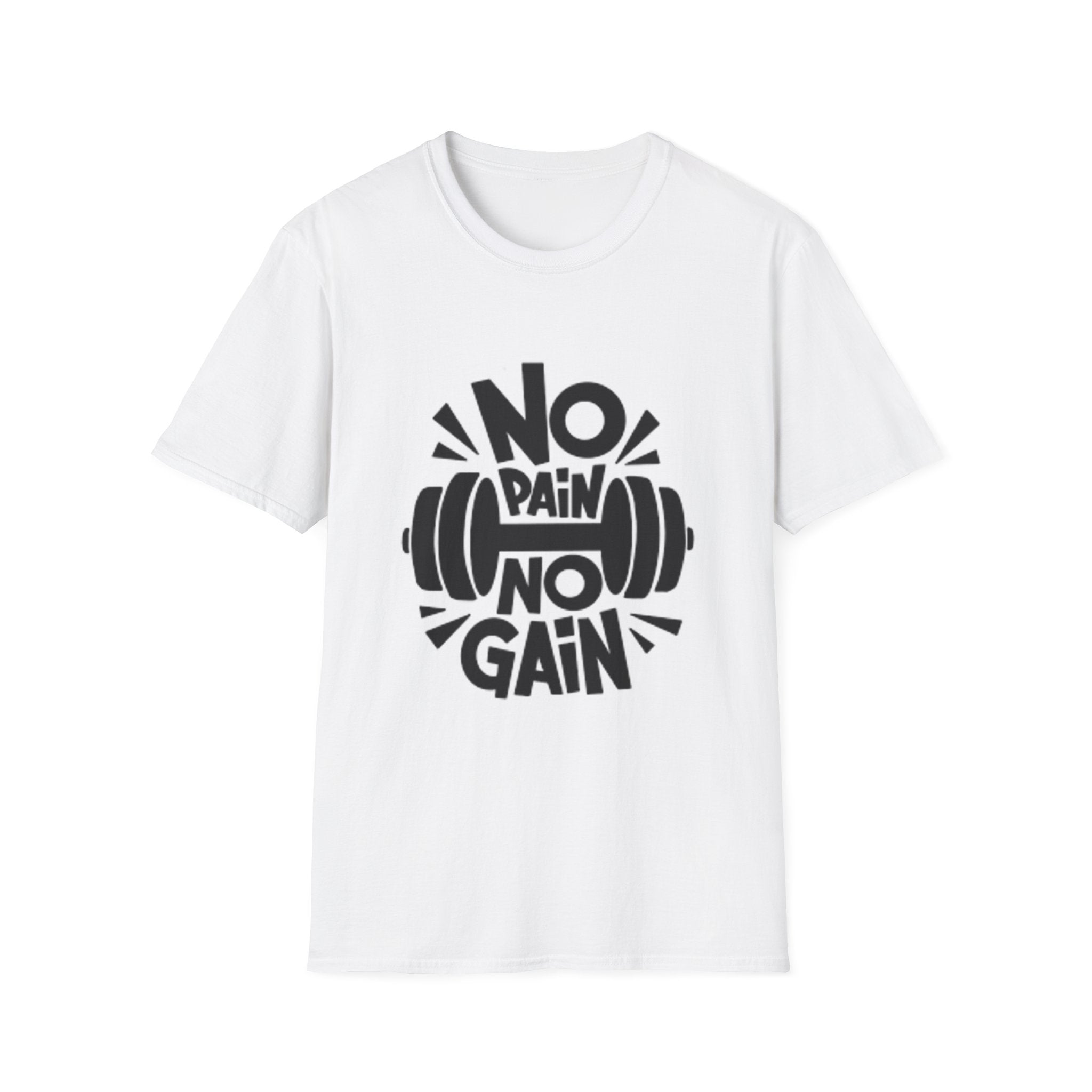 No Pain No Gain Gym T-Shirt | Unisex Softstyle Workout Tee - Donald Trump Store Online