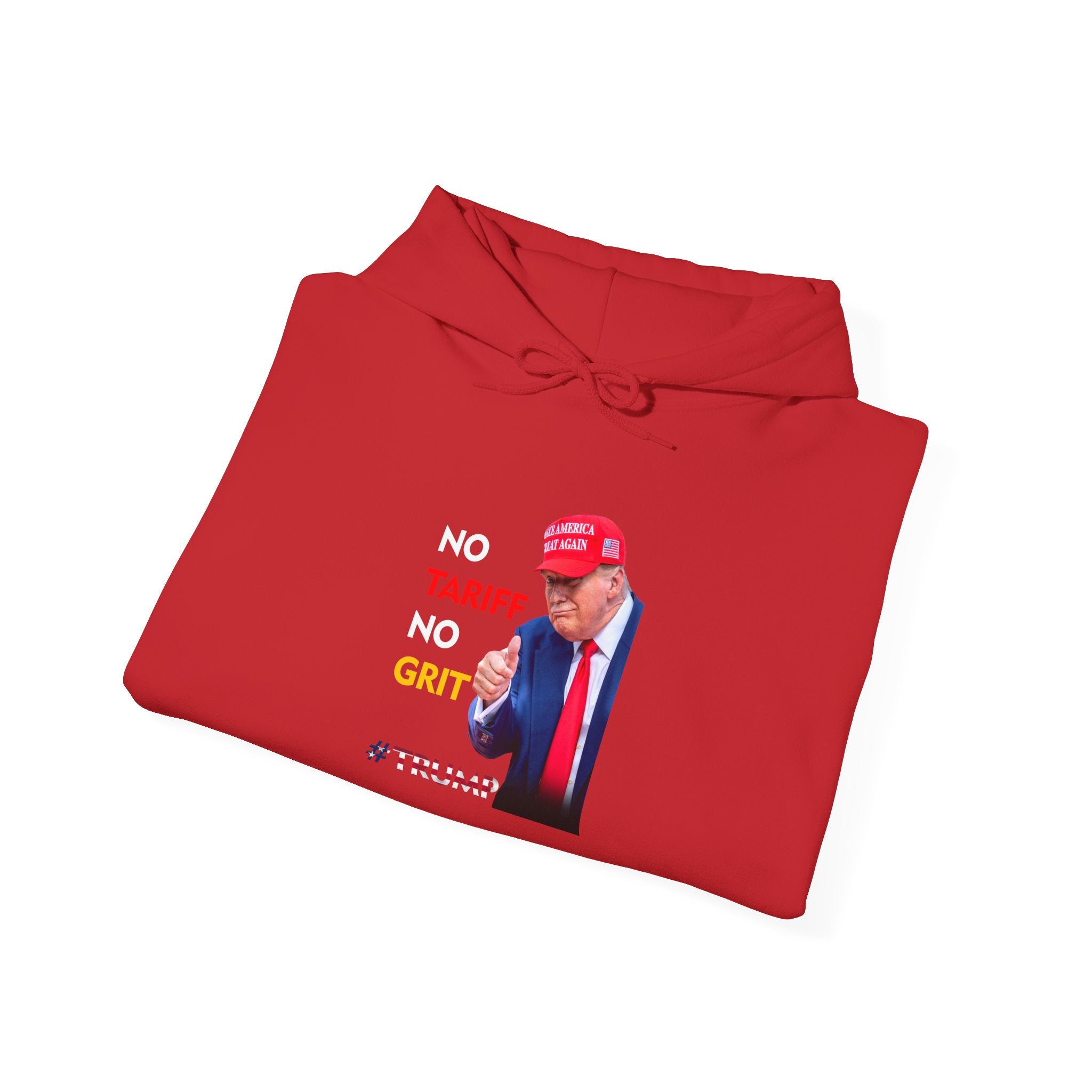 No Tariff No Grit Hoodie – Patriotic Heavy Blend Sweatshirt for Bold Americans - Donald Trump Store Online