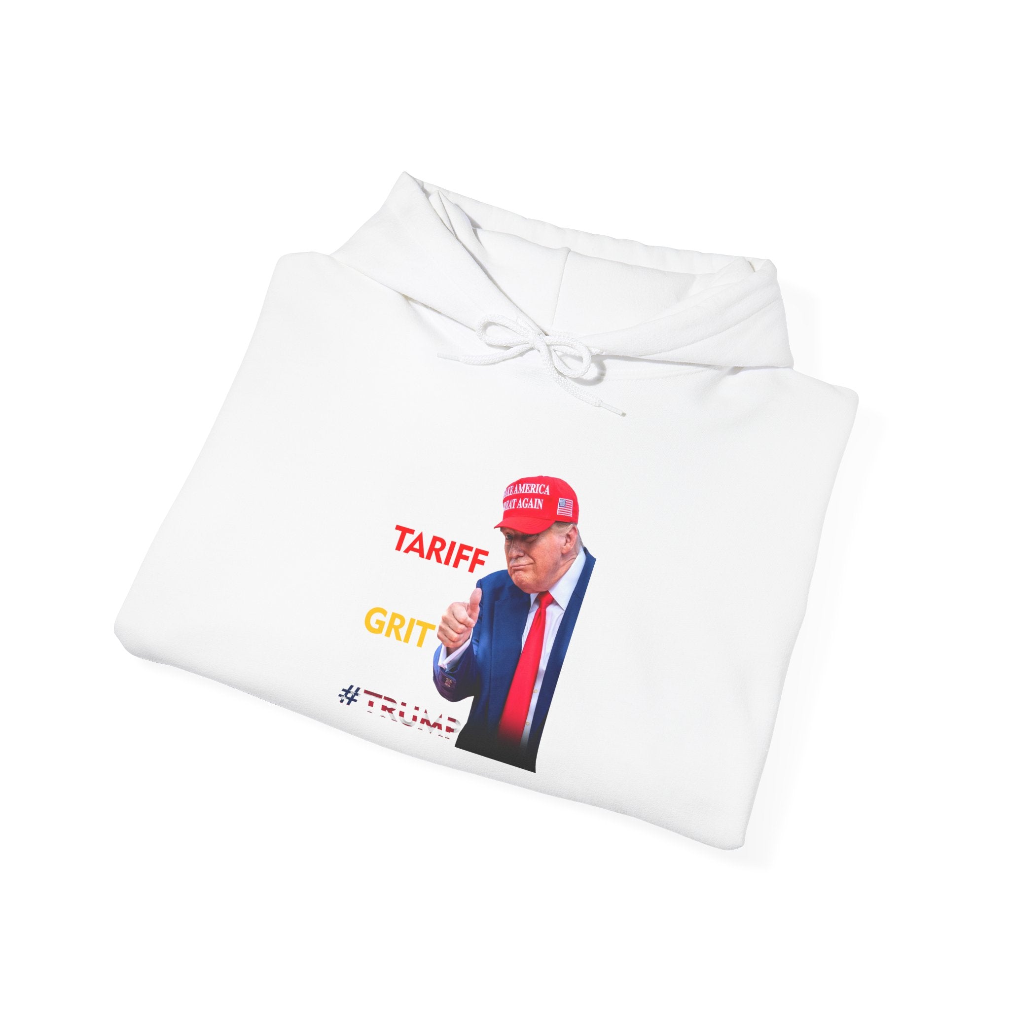 No Tariff No Grit Hoodie – Patriotic Heavy Blend Sweatshirt for Bold Americans - Donald Trump Store Online