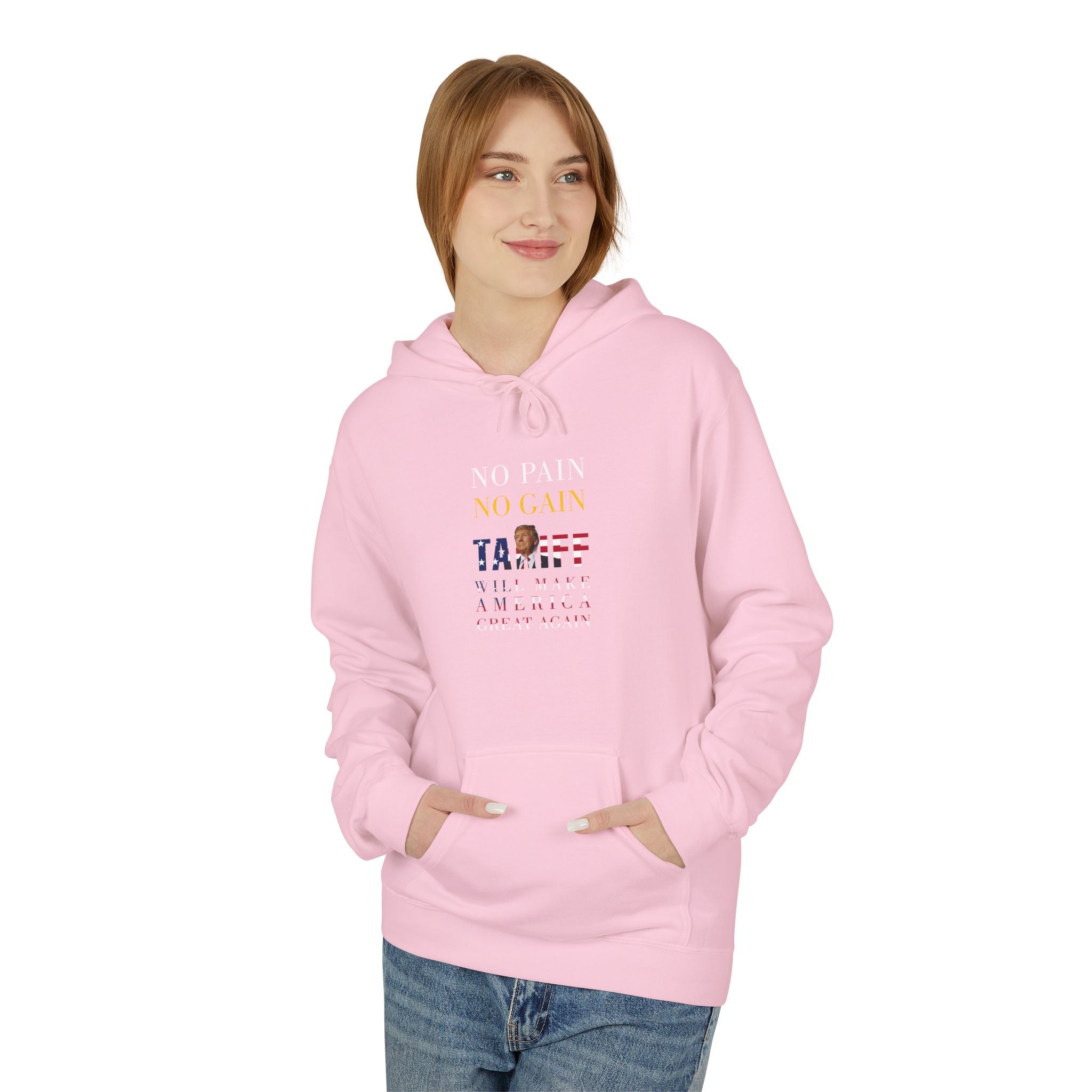 No Pain, No Gain Hoodie - Unisex Soft Fleece - Donald Trump Store Online