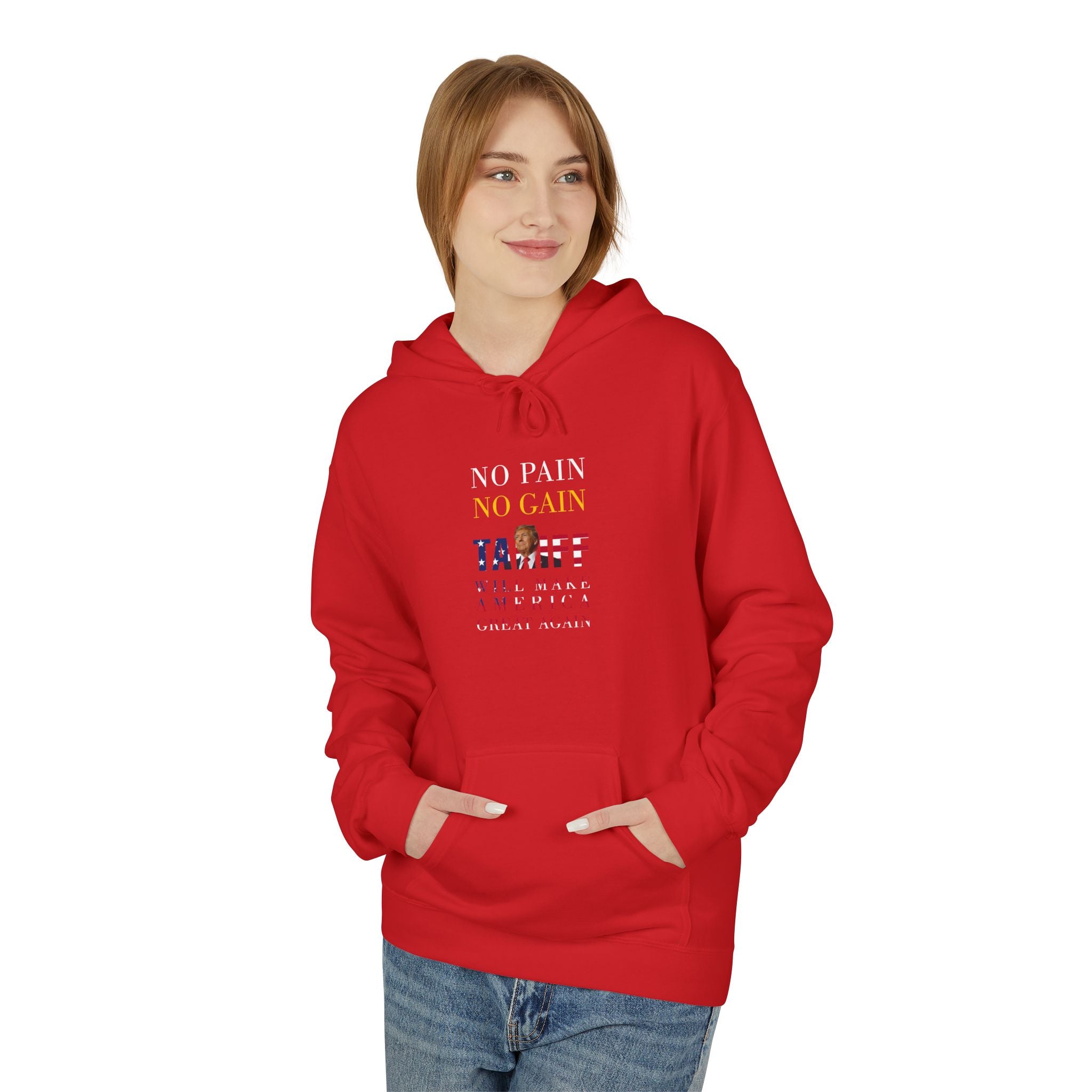 No Pain, No Gain Hoodie - Unisex Soft Fleece - Donald Trump Store Online