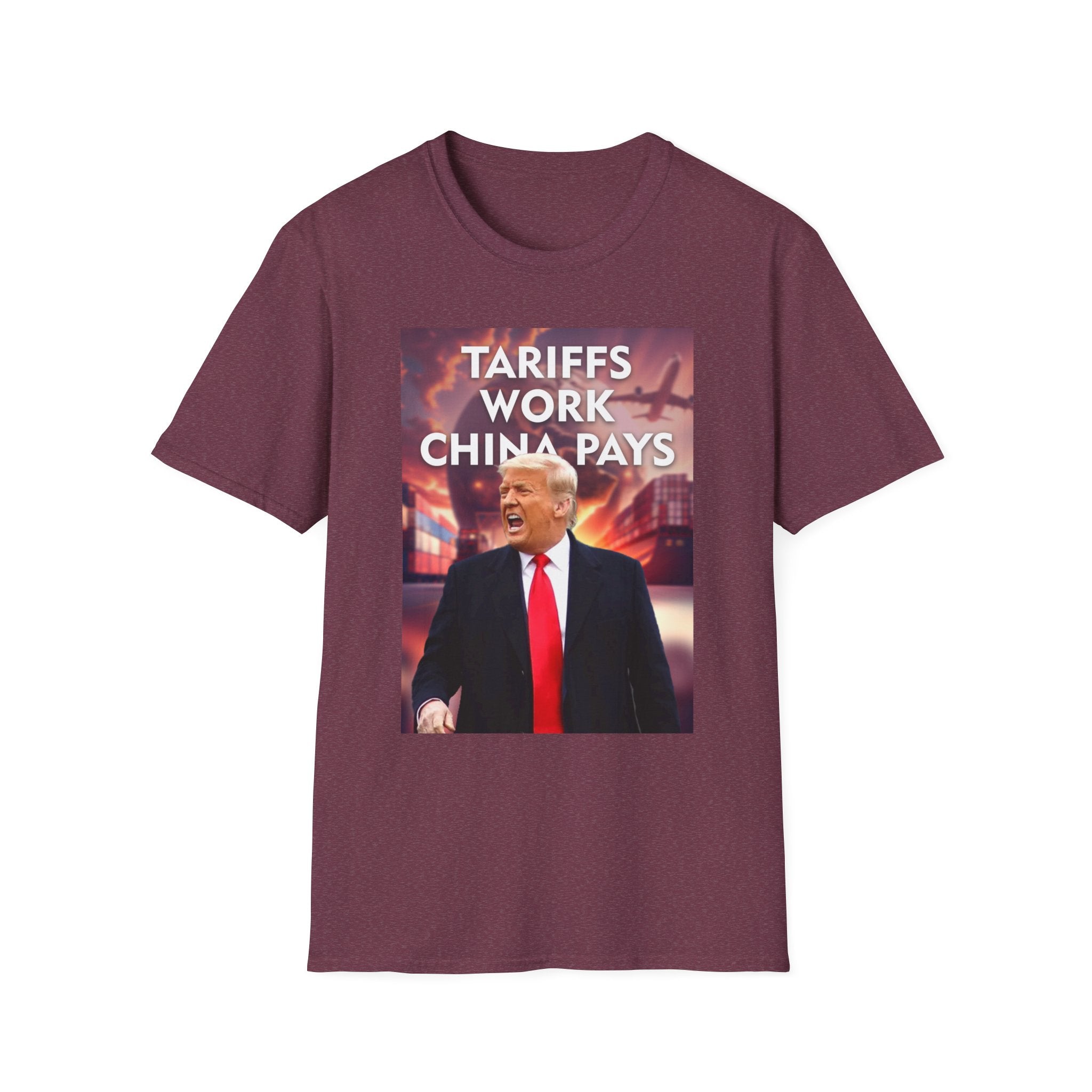 Tariffs Work, China Pays T-Shirt Pro-Trump Unisex America First Tee