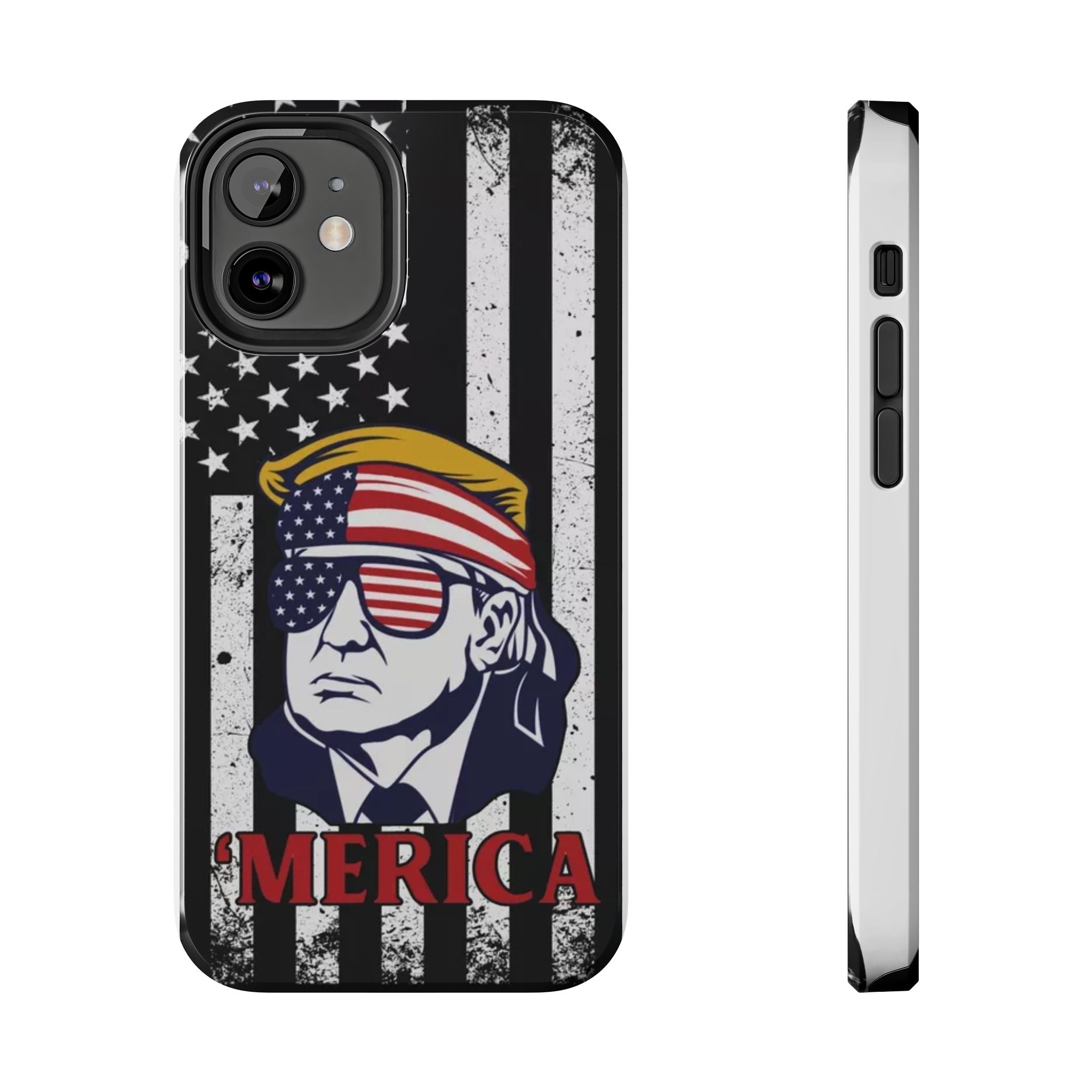 Stylish tough phone case with Donald Trump print, available at Donald Trump Store