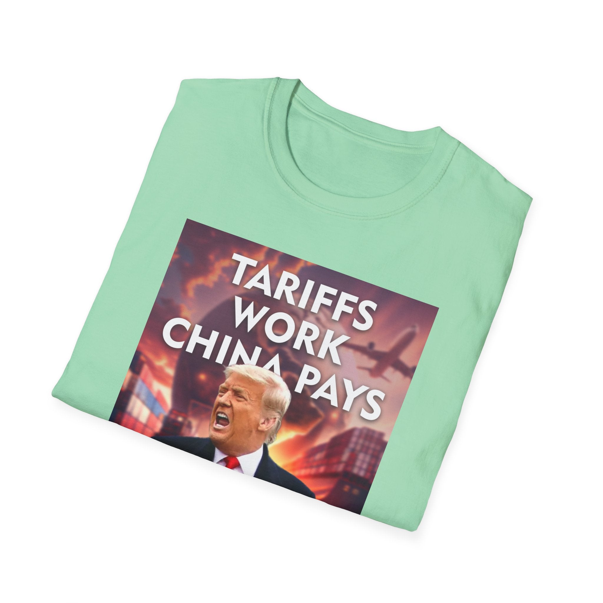 Tariffs Work, China Pays T-Shirt Pro-Trump Unisex America First Tee
