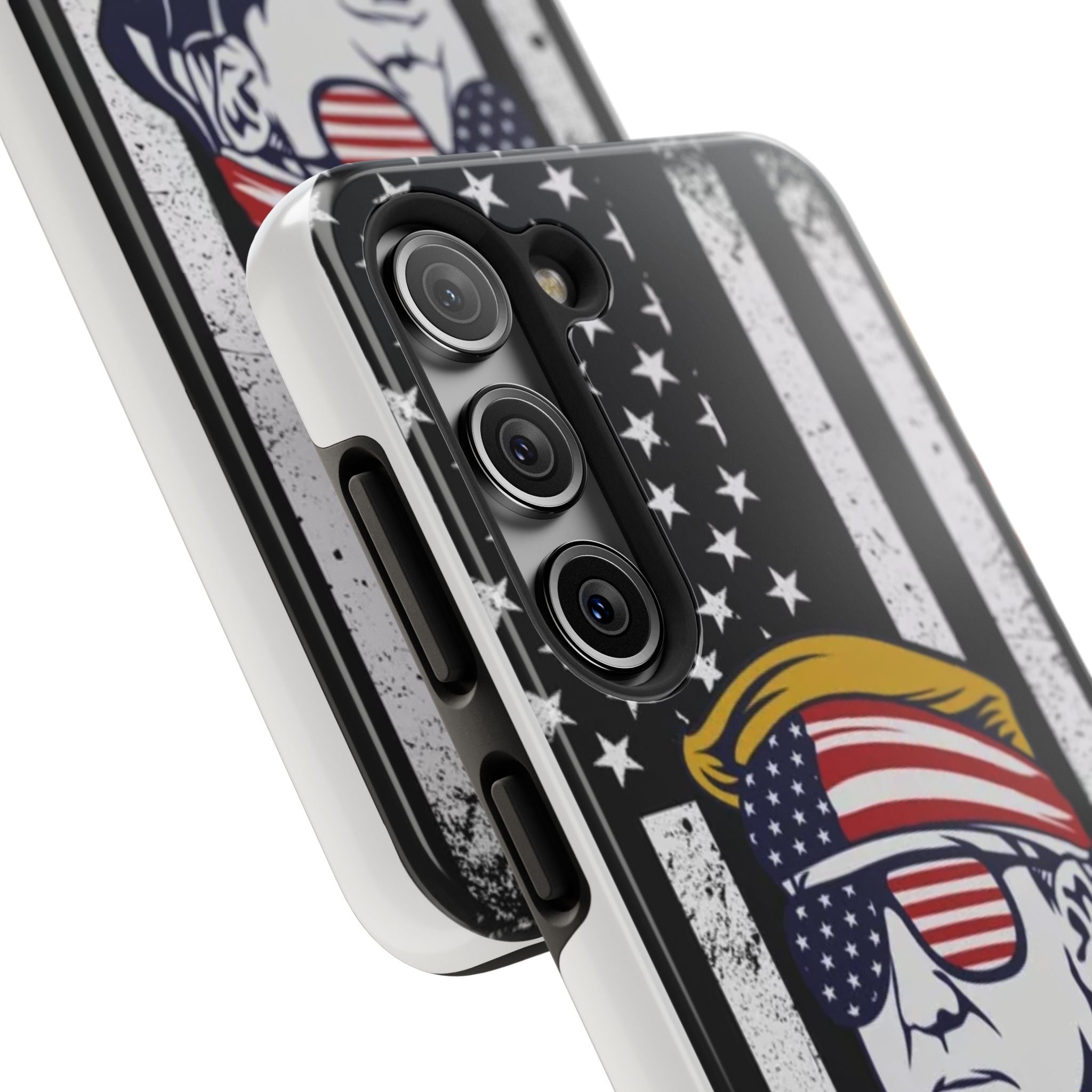 Patriotic Donald Trump phone case offering secure protection, available at Donald Trump Store